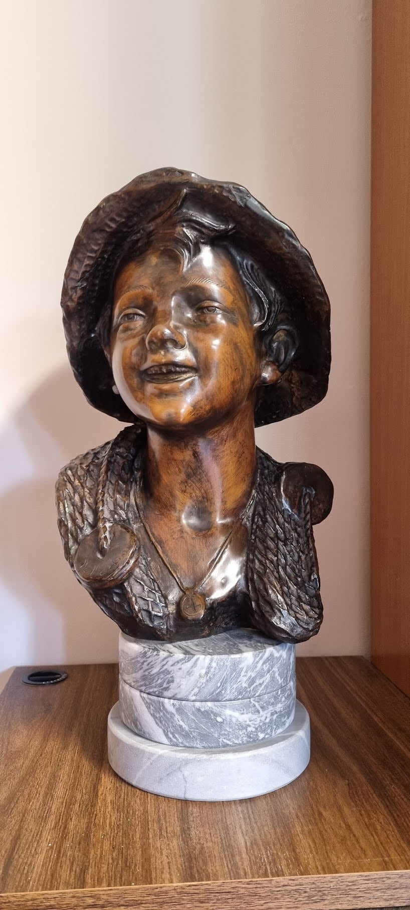 Dal modello di Giovanni De Martino - Scultura, scugnizzo napoletano - Bronzo - metà del XX secolo