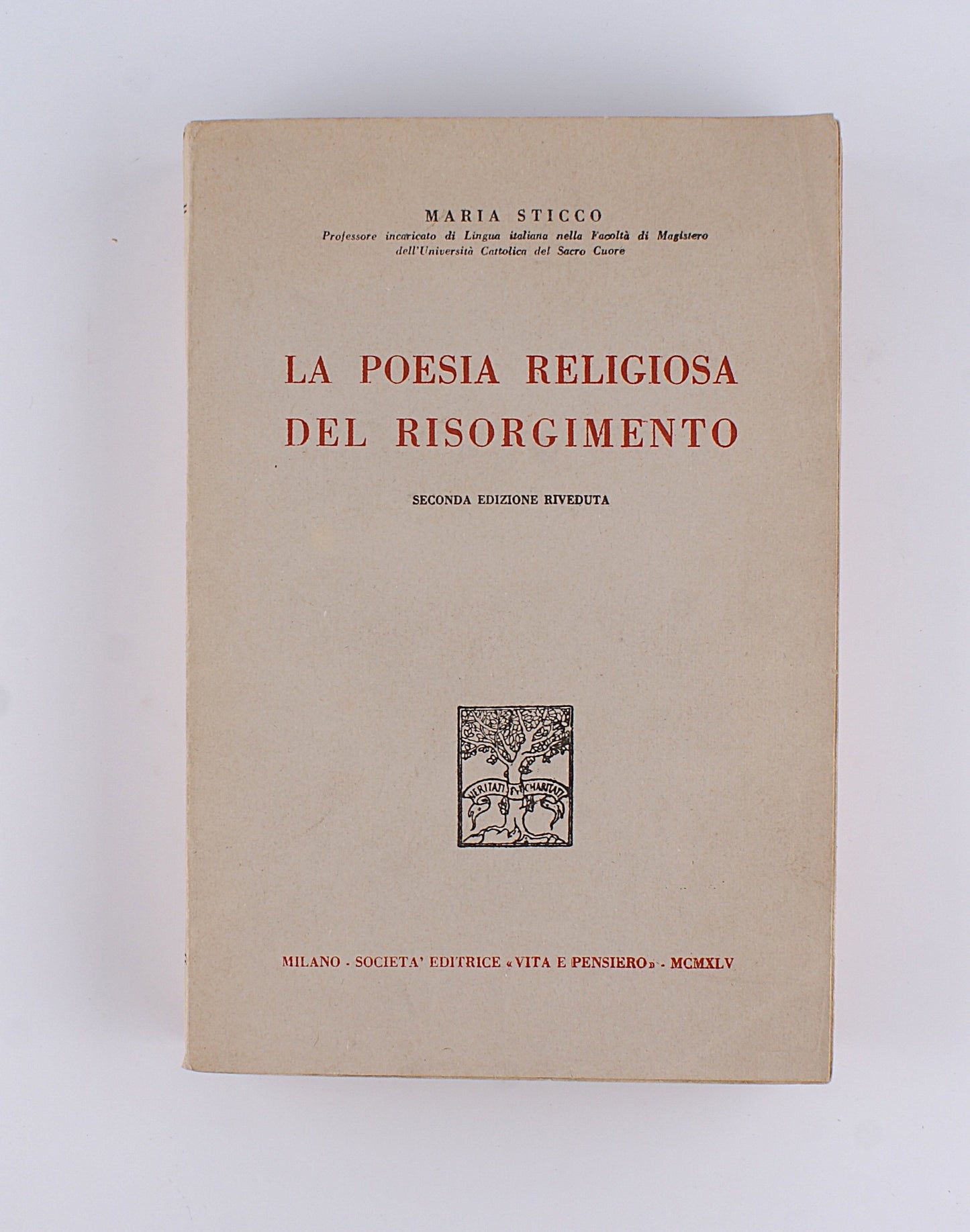 La poesia religiosa del Risorgimento - Maria Sticco 1945