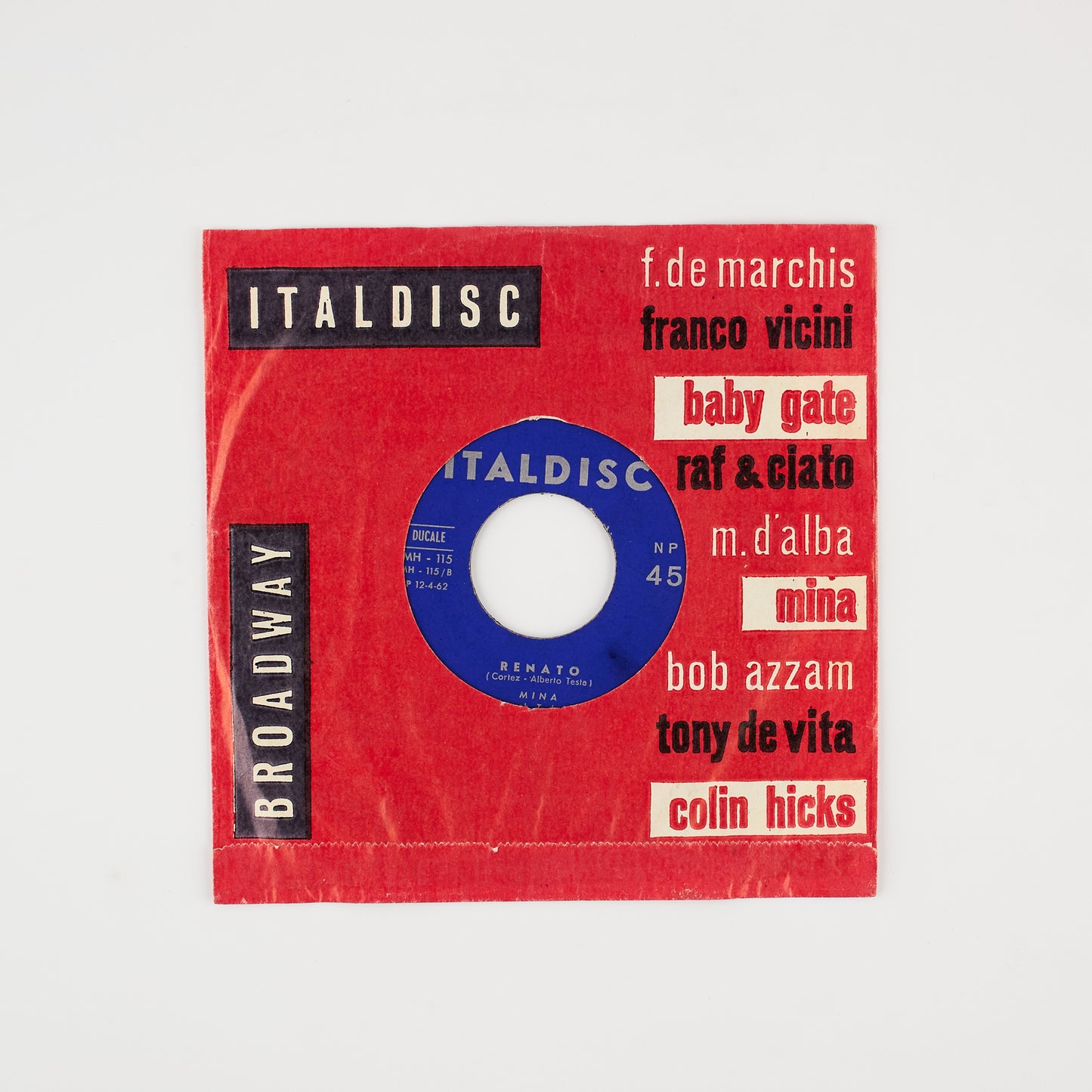 Mina - Eclisse Twist - Italdisc MH115 - 1962