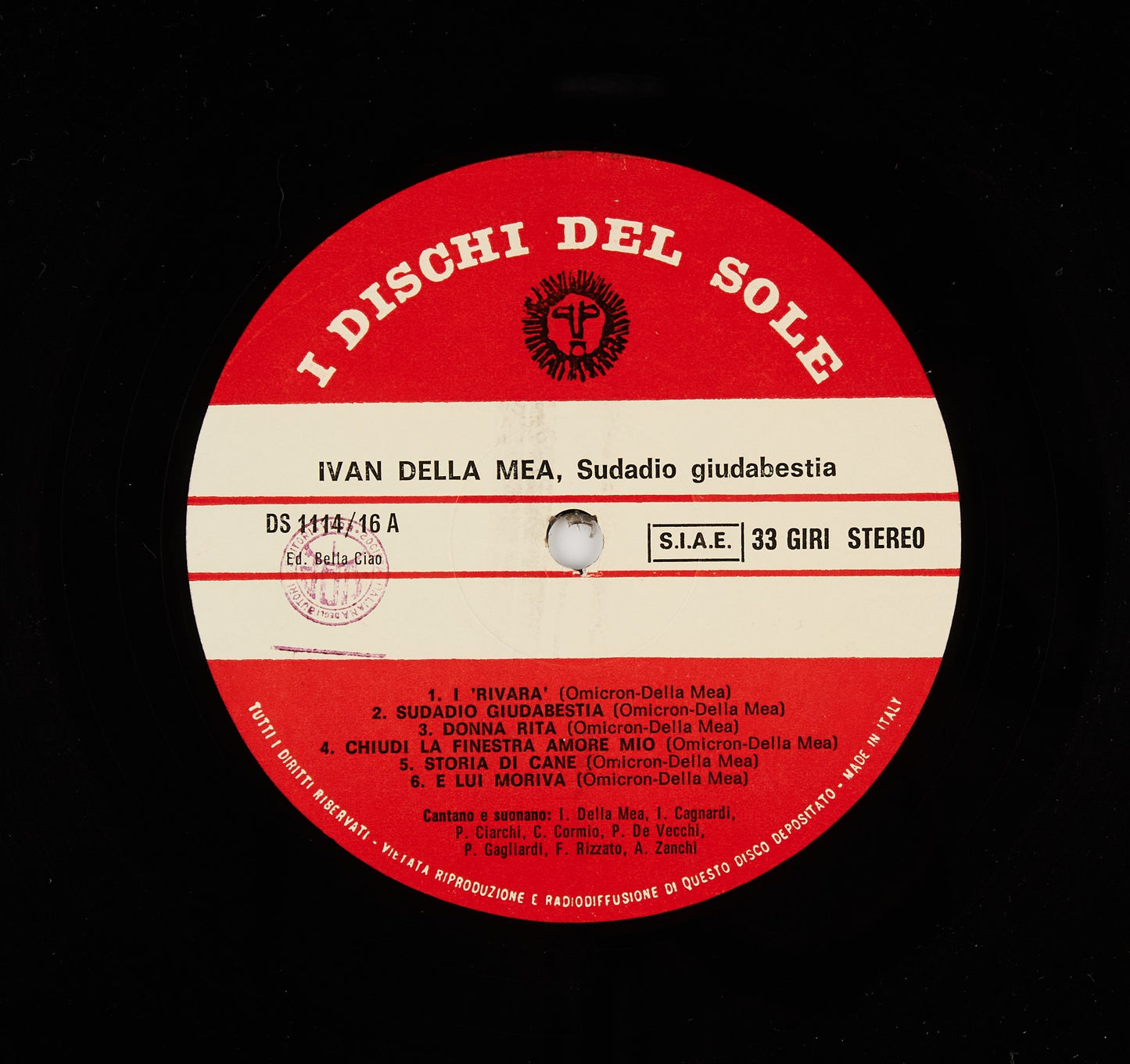 Ivan della mea - Sudadio giudabestia - I dischi del sole 1979