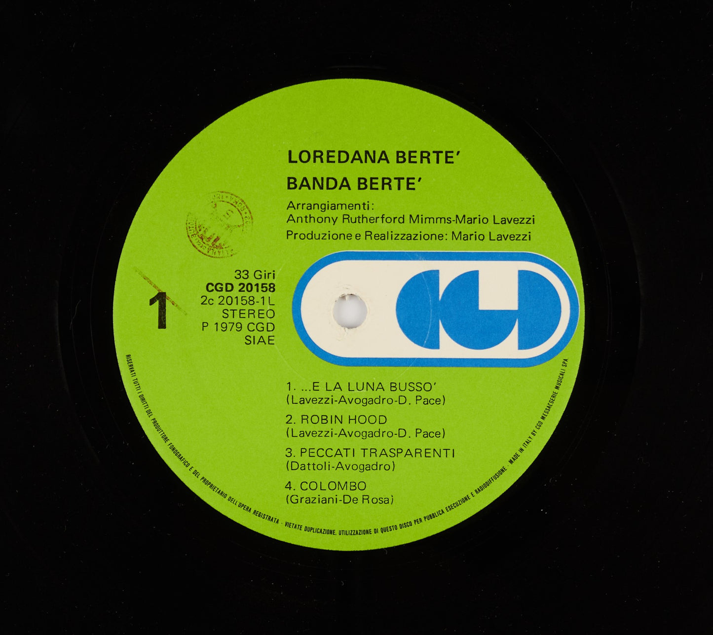 Loredana Bertè - Bandabertè - CGD 1979