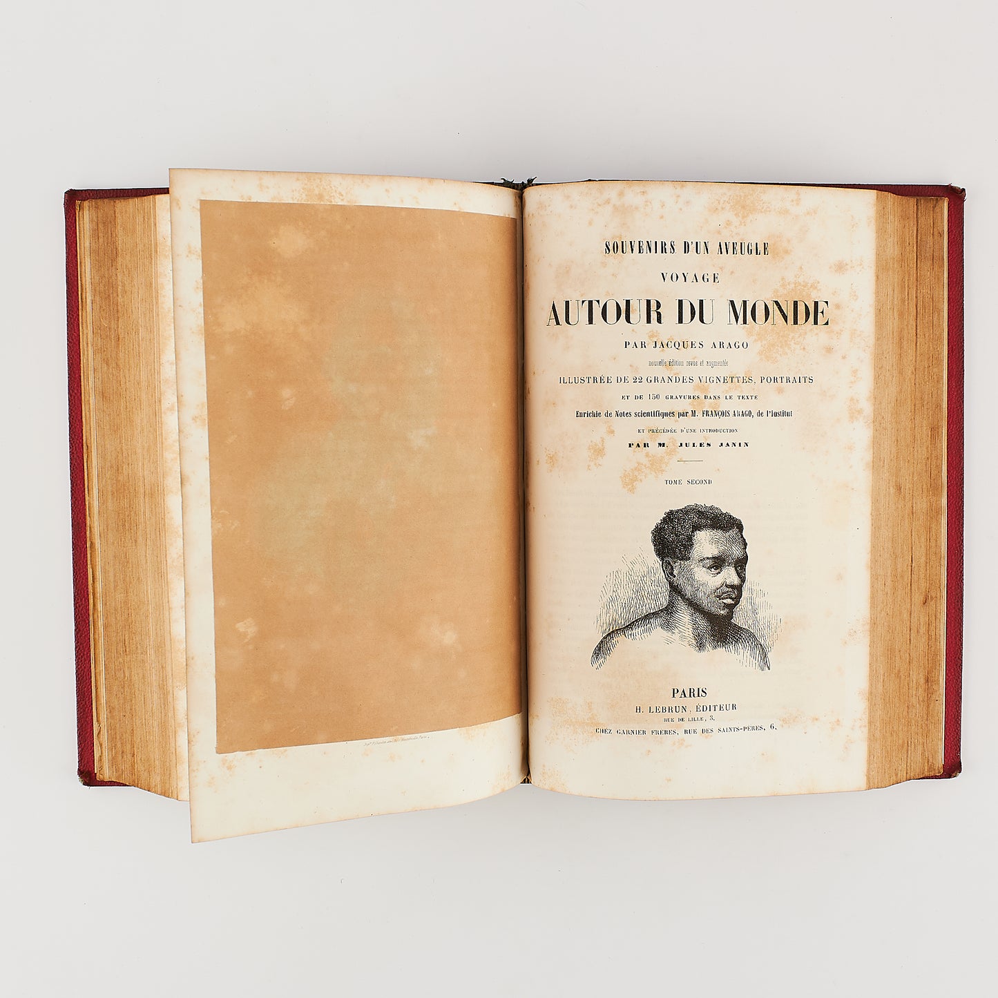 Jacques Arago - Souvenirs d'un aveugle voyage autour du monde - Ed. Lebrun Paris '800 - Viaggi ed esplorazioni