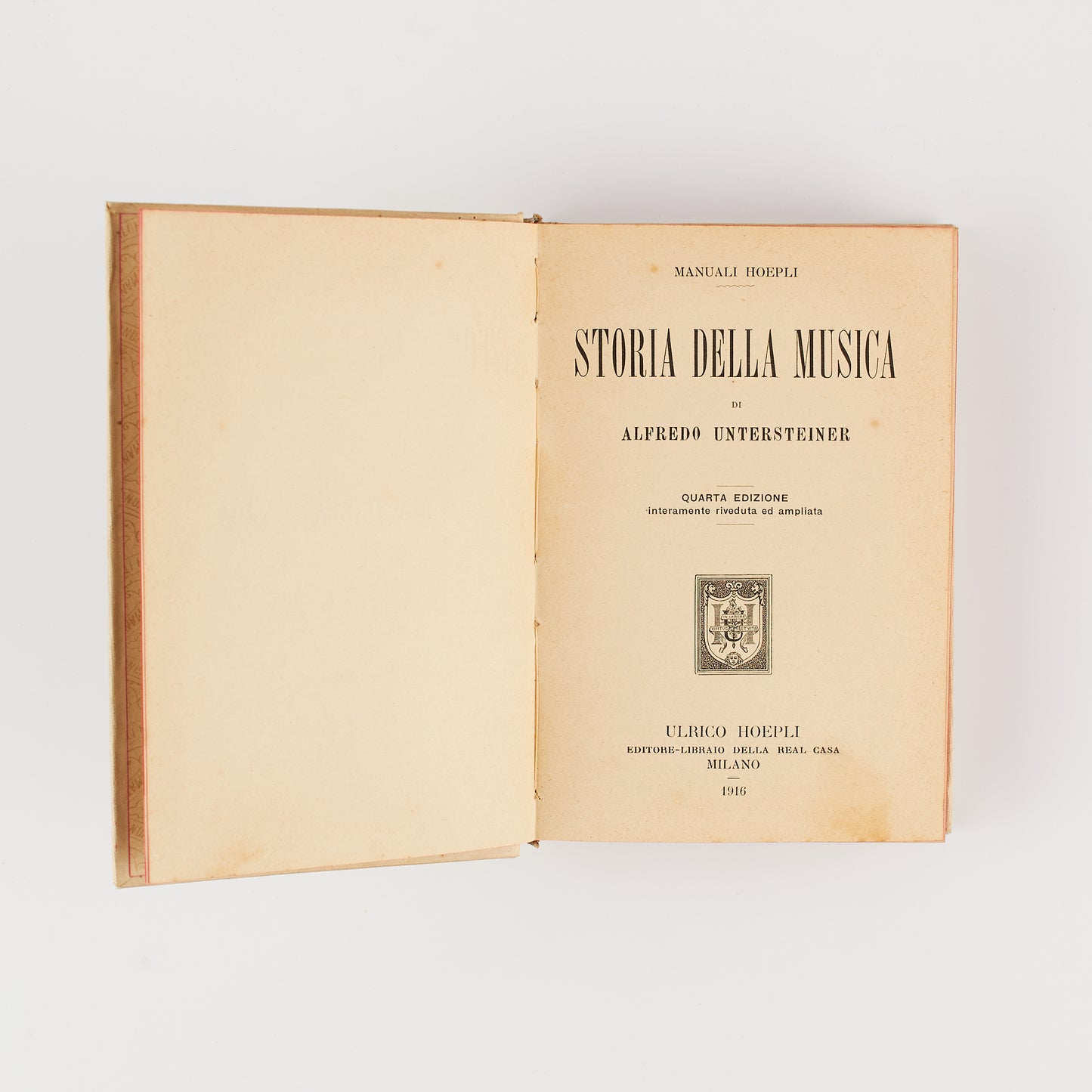 Alfredo Untersteiner - Storia della musica - Ed. Hoepli 1916