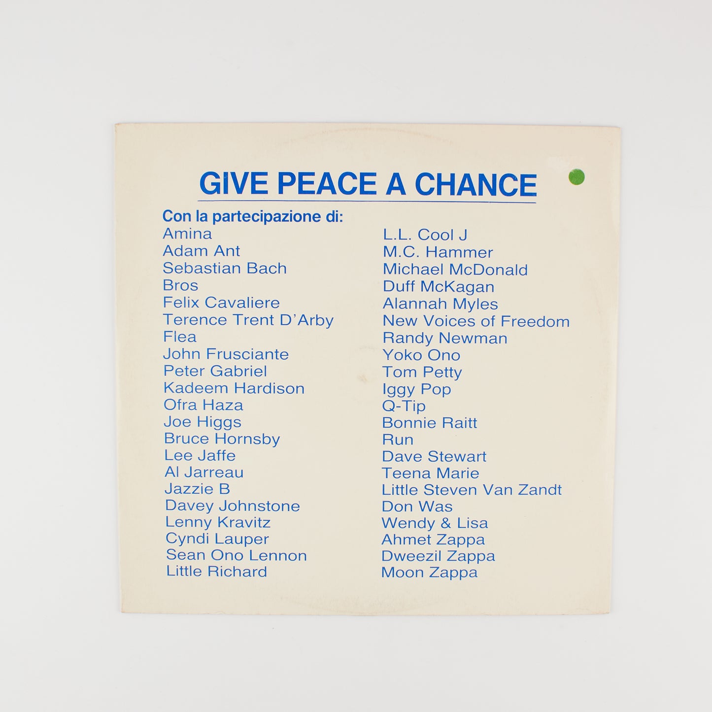 Give peace a chance - AA.VV. - 12' Virgin 1981 - John Lennon