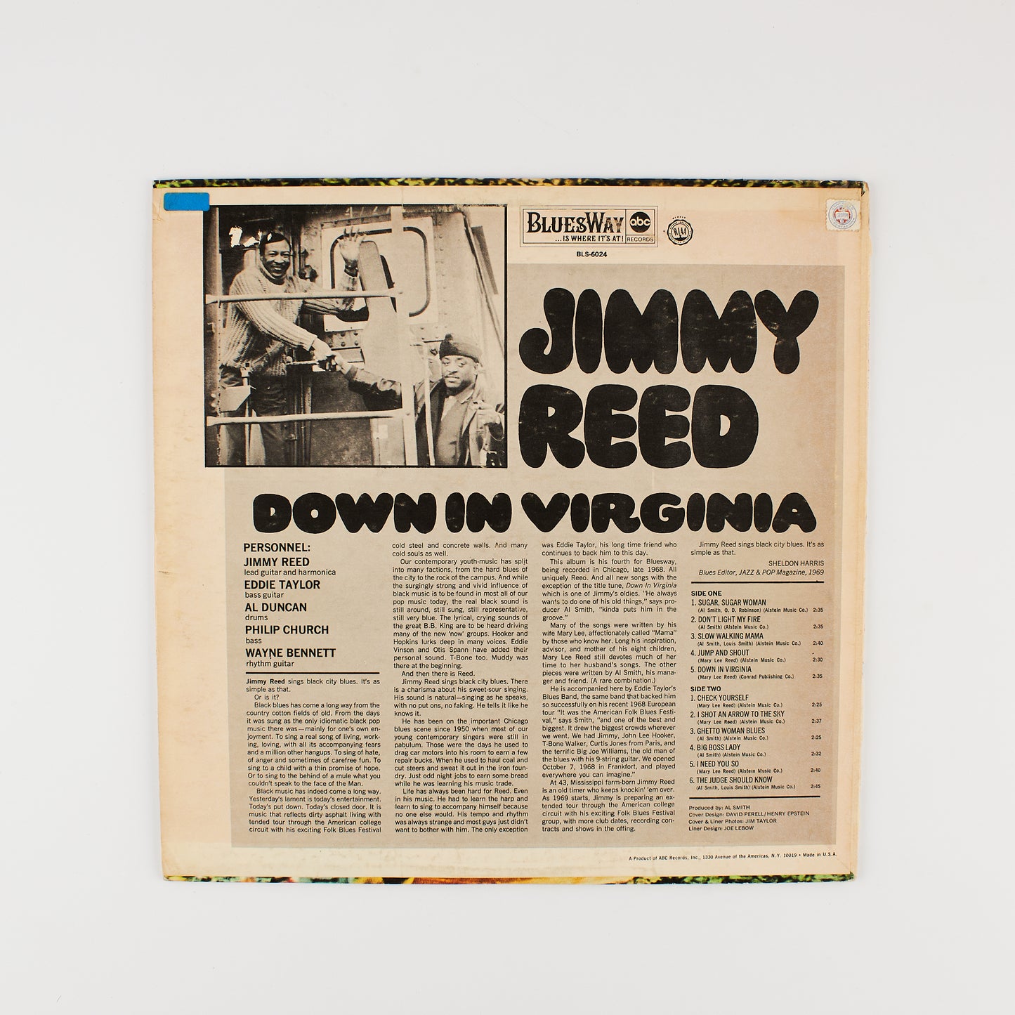 Jimmy Reed - Down in Virginia - 12' ABC Records 1969 - Blues