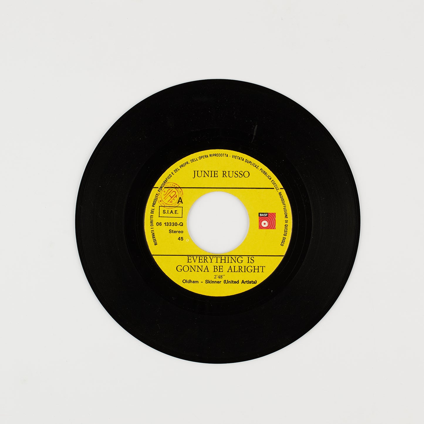 Junie Russo - Everything is gonna be alright / Vodka - 7' BASF 1975