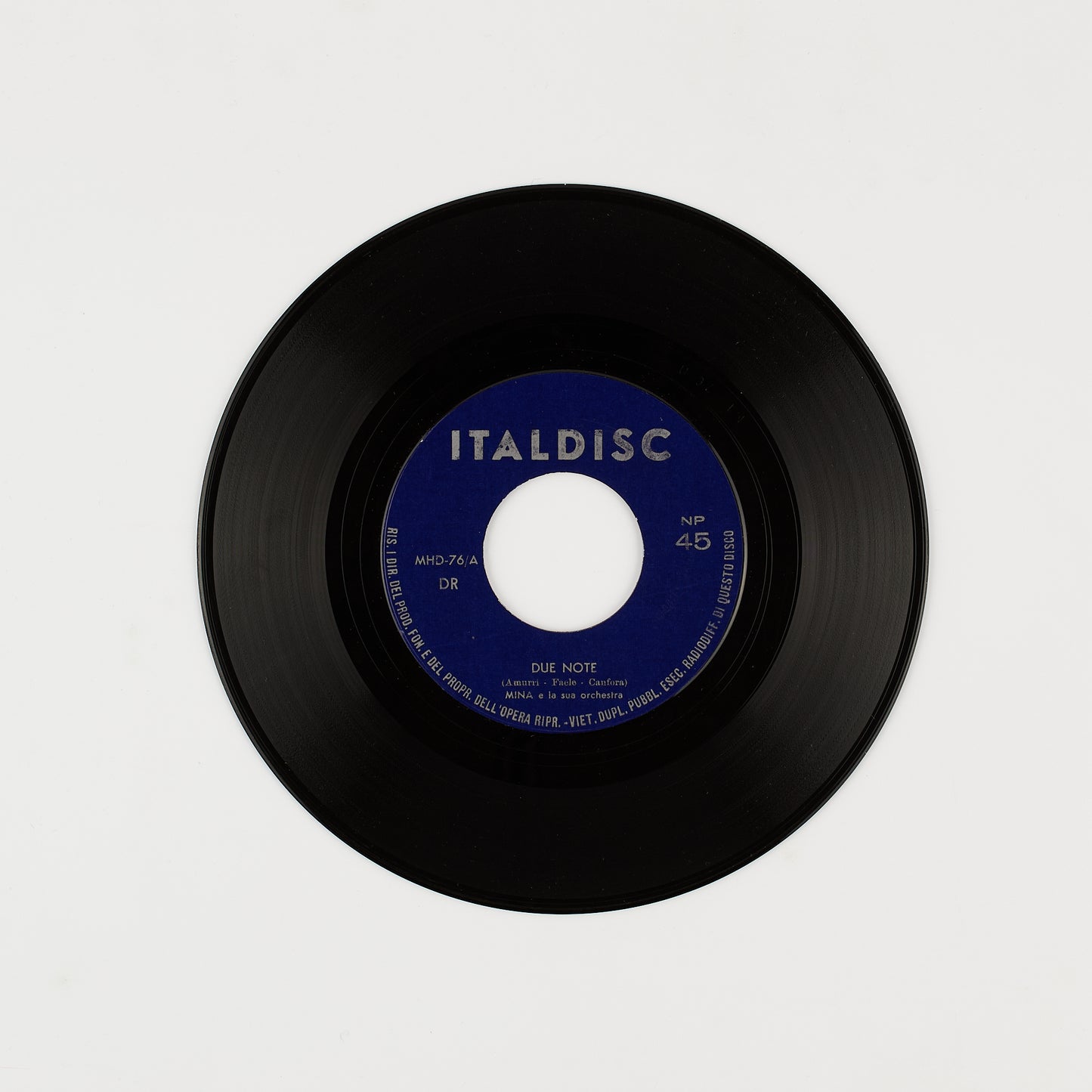 Mina - Due note / Uno spicchio di luna - 7' Italdisc 1960