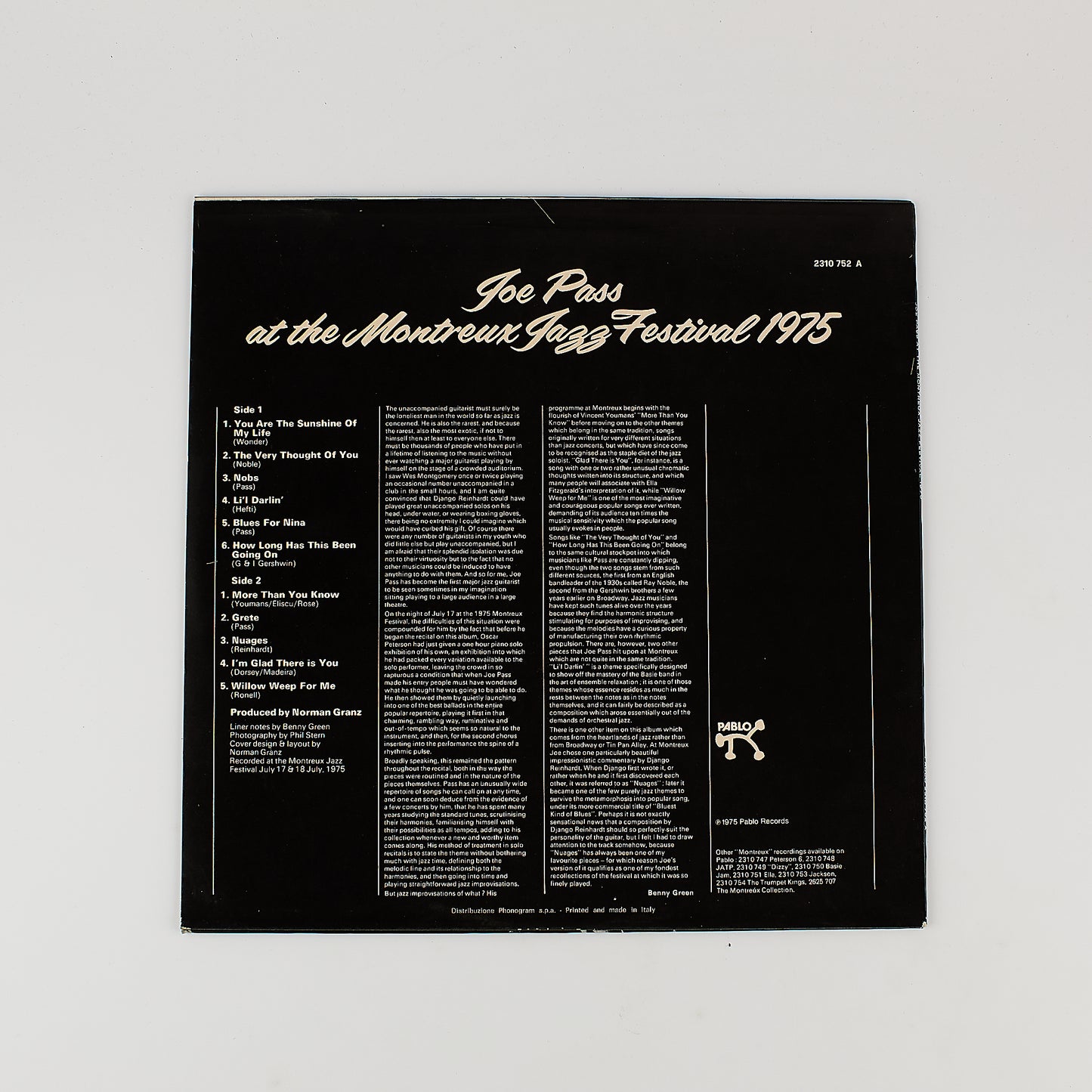 Joe Pass at the Montreux Jazz Festival 1975 - 12' Pablo 1975 - Jazz
