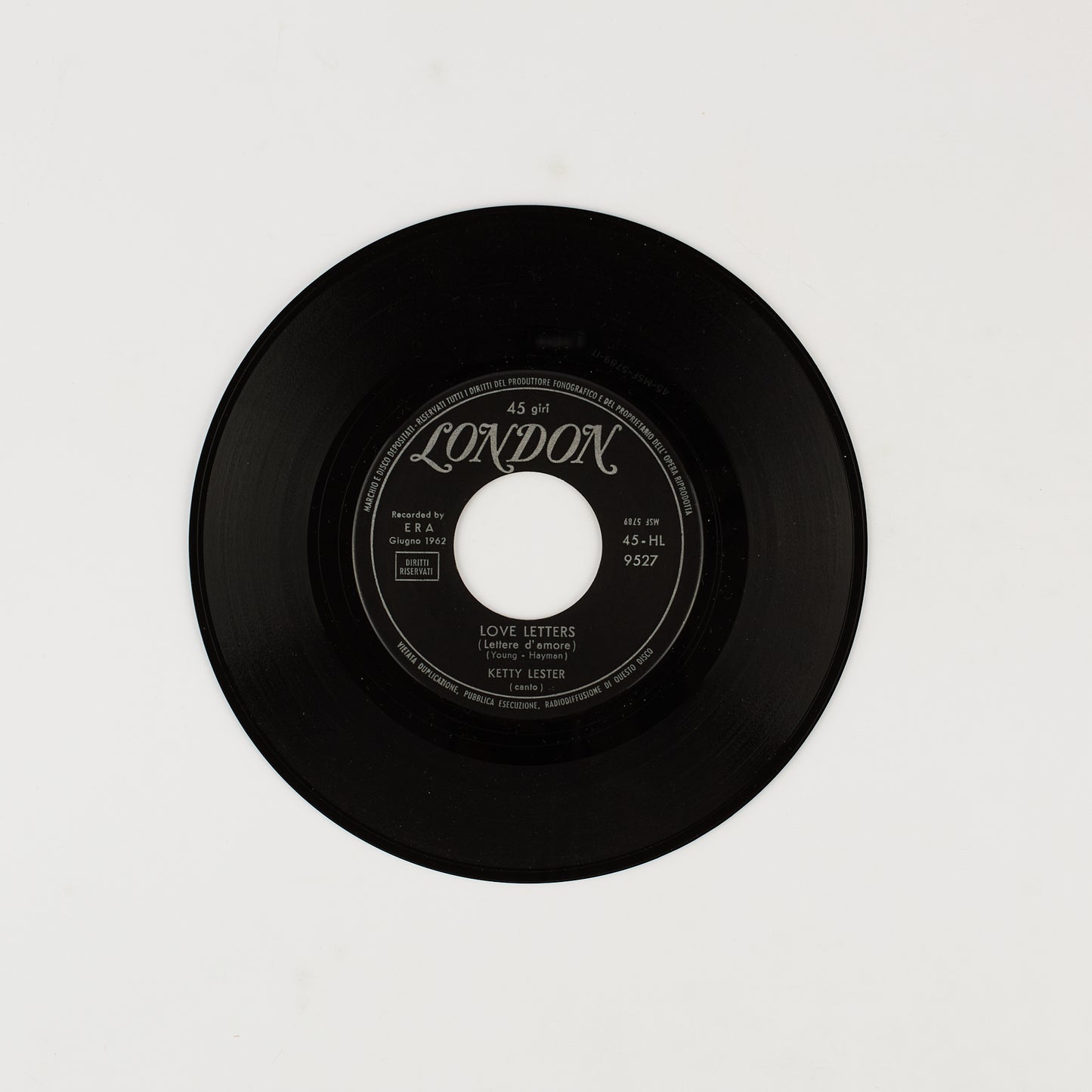 Ketty Lester - Love letters / I'm a fool to want you - 7' London 1962