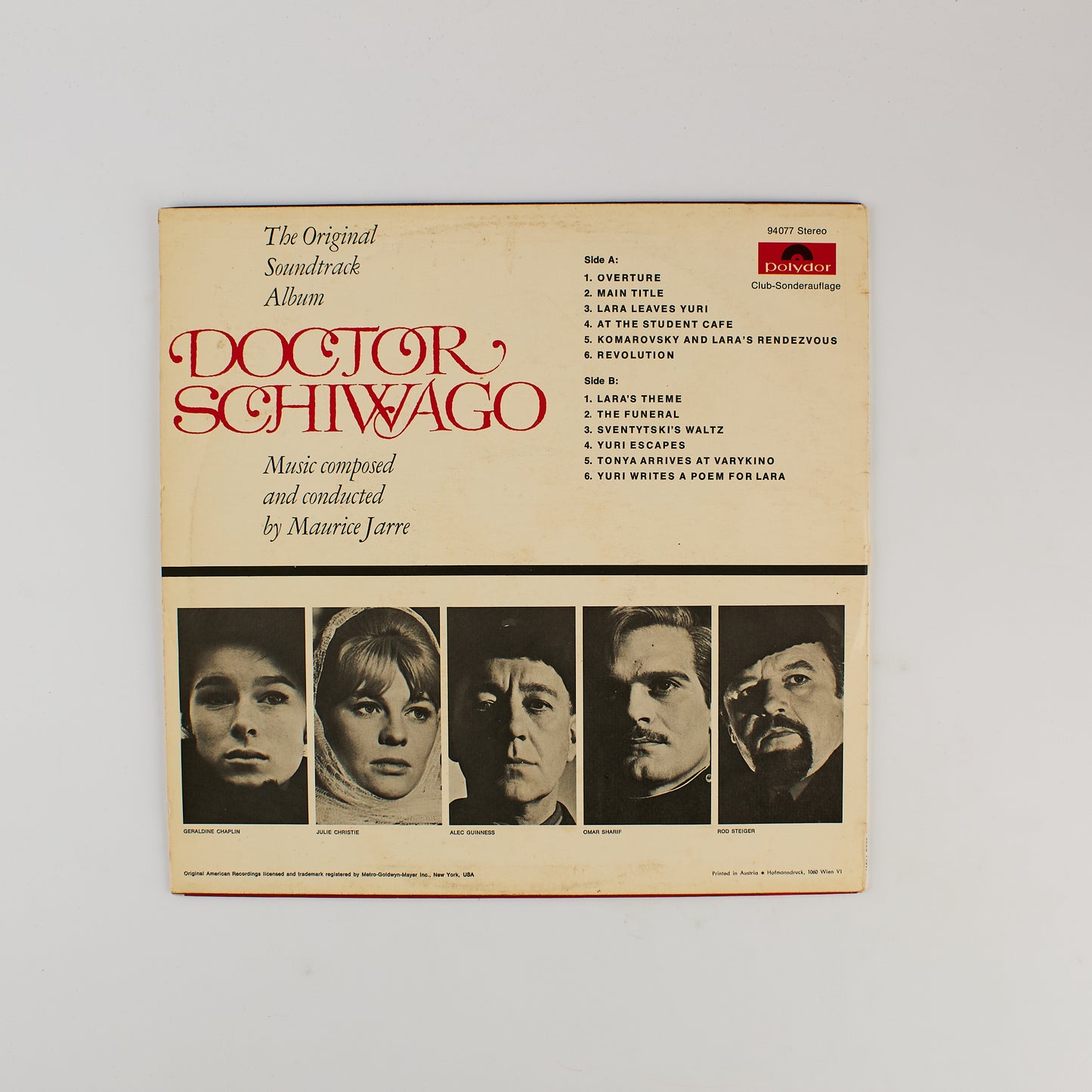 Maurice Jarre - Doctor Schiwago - Colonna sonora - 12' Polydor 1966
