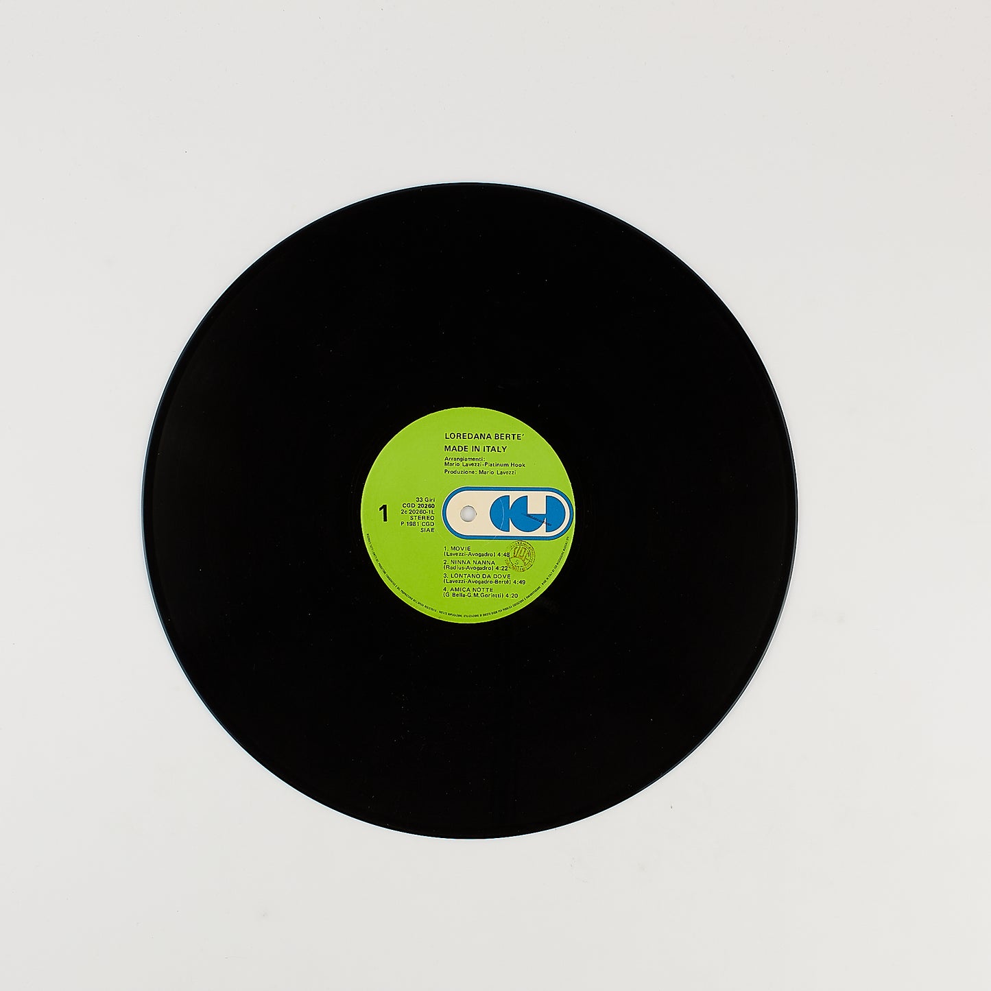 Loredana Bertè - Made in Italy - 12' CGD 1981