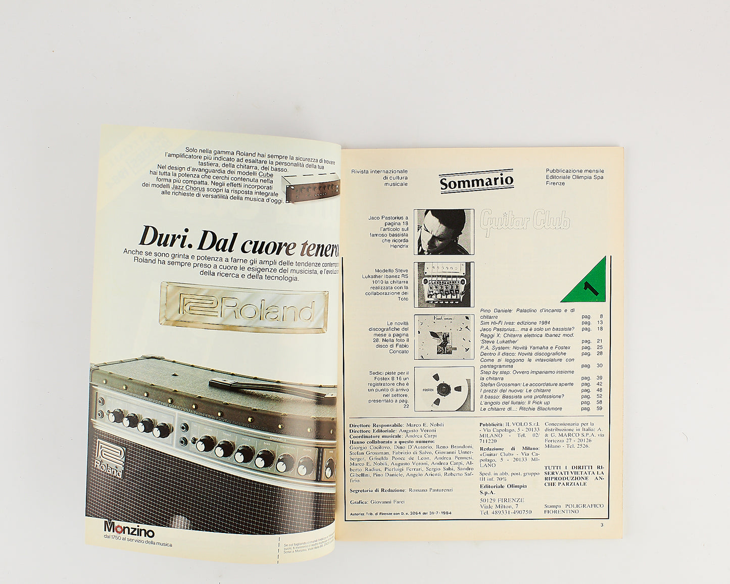 Guitar Club - Rivista - Anno 1 - Numero 1 - Settembre 1984 - Rivista musicale
