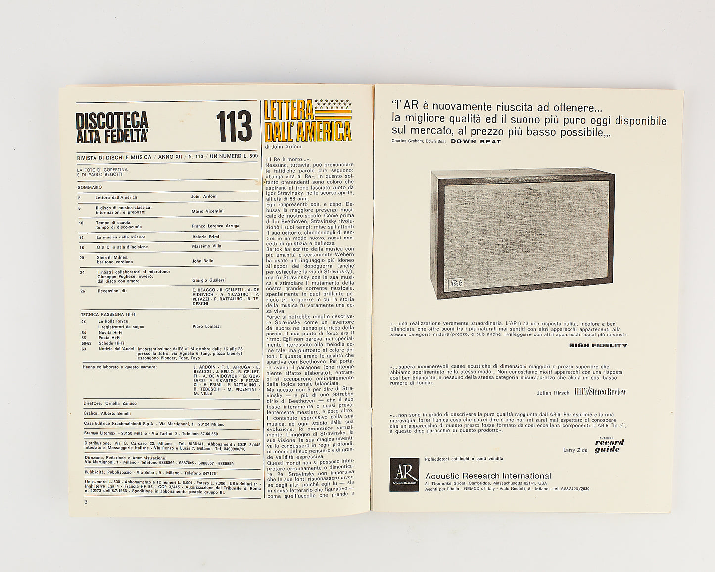 Discoteca alta fedeltà - Rivista - Anno 12 - Numero 113 - Settembre 1971 - Rivista musicale