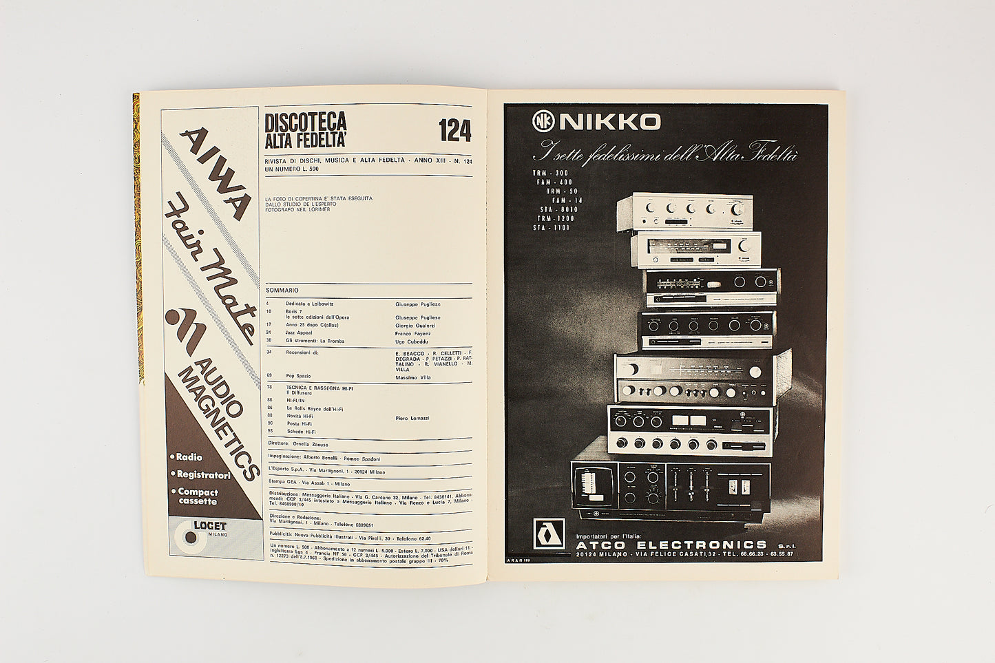 Discoteca alta fedeltà - Rivista - Anno 13 - Numero 124 - Ottobre 1972 - Rivista musicale
