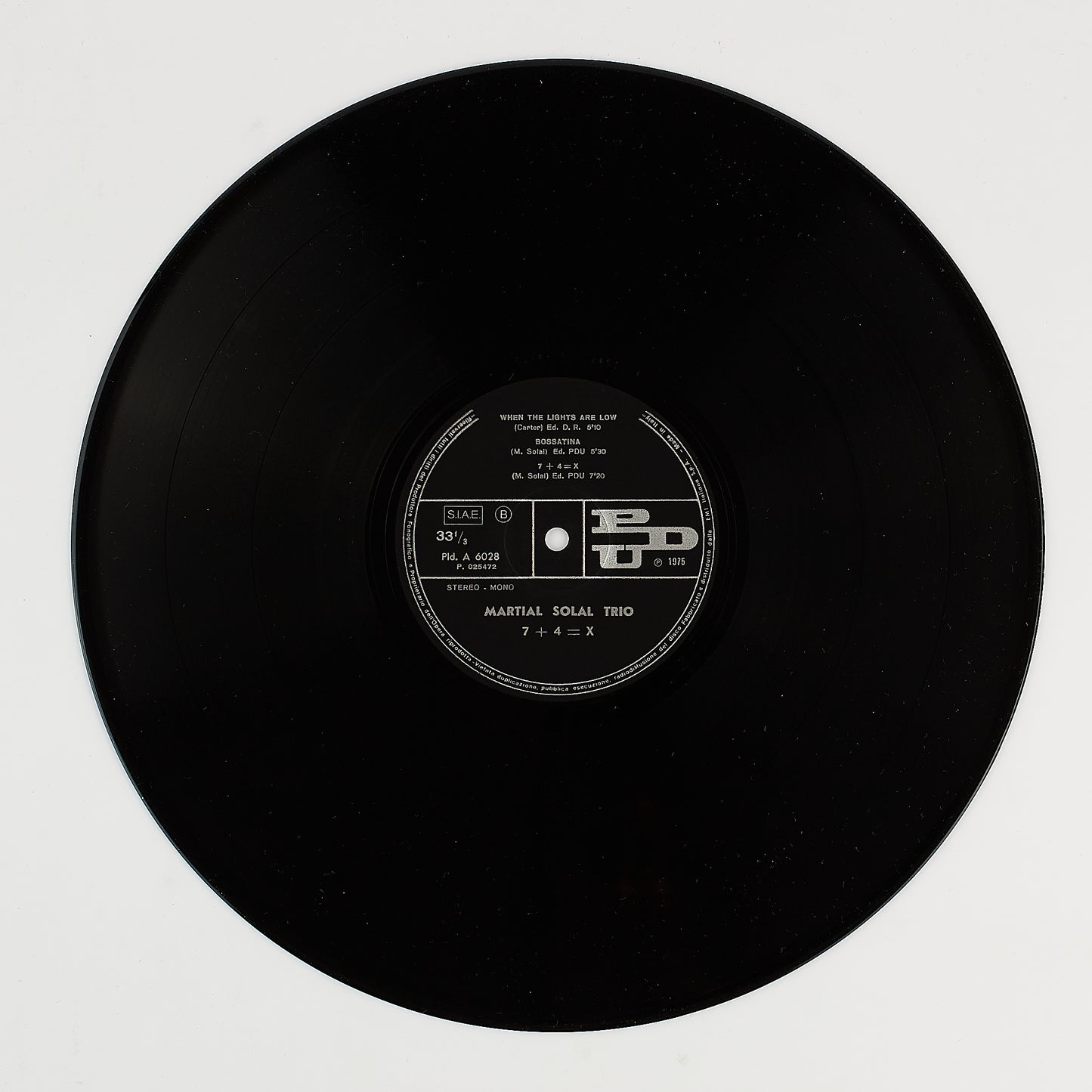 Martial Solal - Martial Solal Trio - Vinile 12' PDU 1975 - Jazz - 33 giri - Area