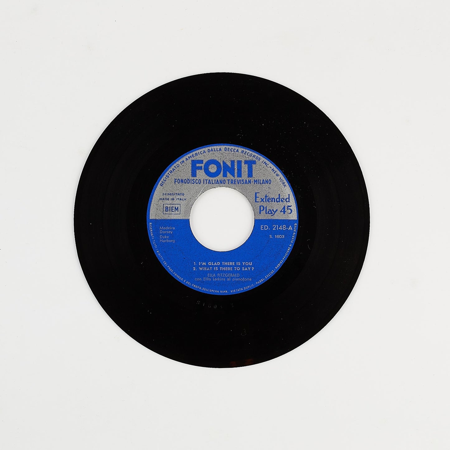 Ella Fitzgerald - Songs in a mellow mood - EP Fonit - Jazz with Ellis Larkins at the piano