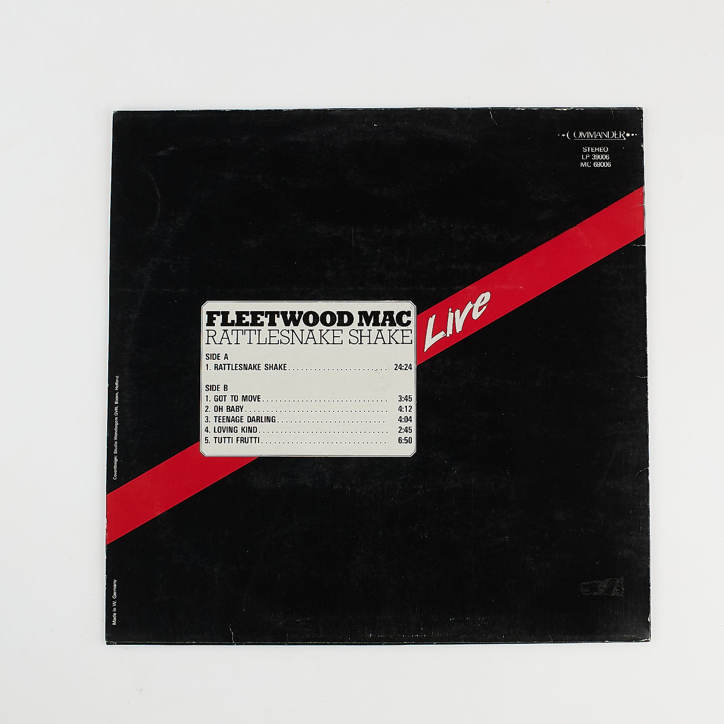 Fleetwood Mac - Rattlesnake shake Live - 12' Commander 1986 - Vinile Blues