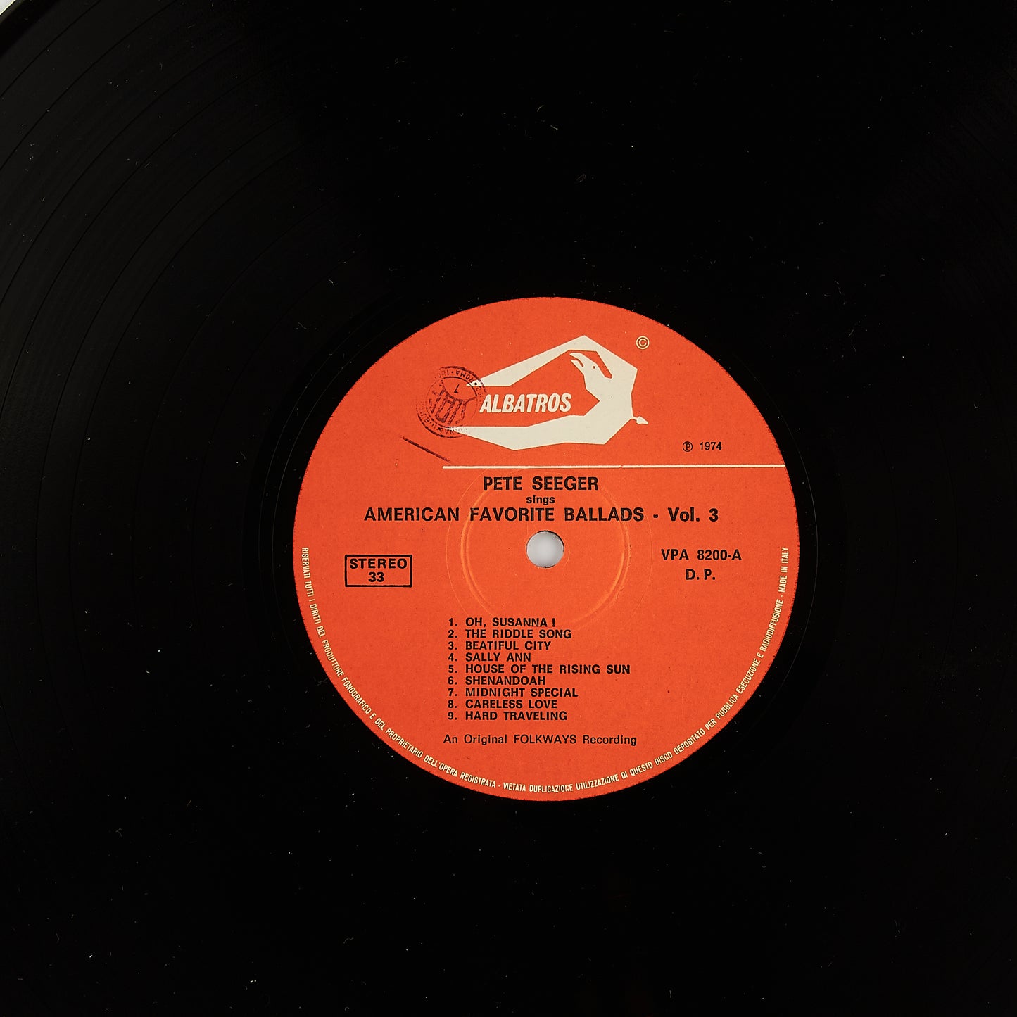 Pete Seeger sings American favorite ballads Vol. 3 - Vinile Folk con testi e note - 1974