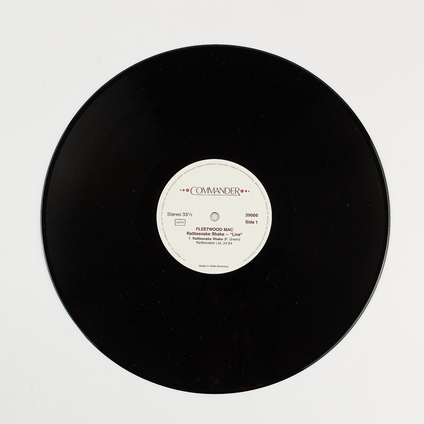 Fleetwood Mac - Rattlesnake shake Live - 12' Commander 1986 - Vinile Blues