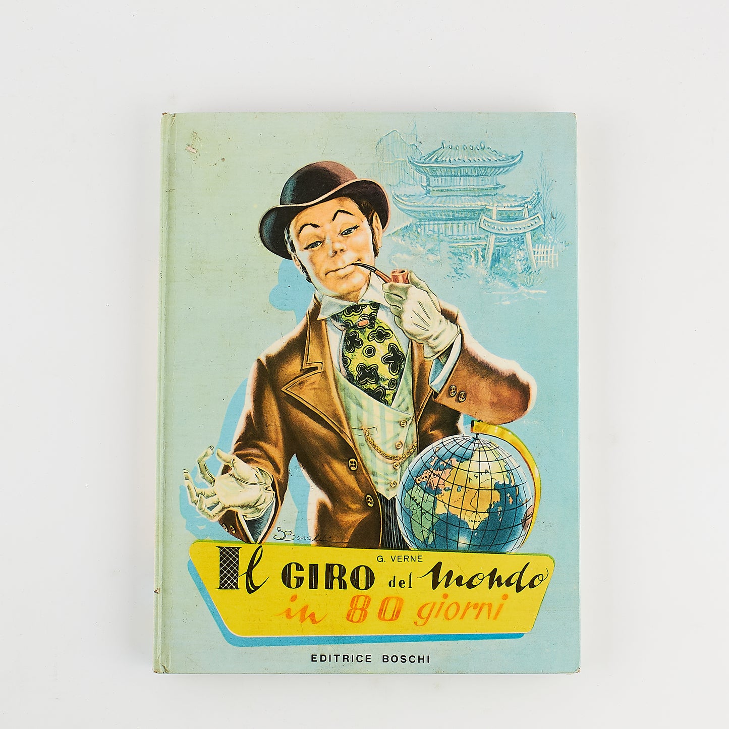 Giulio Verne - Il giro del mondo in 80 giorni - Ed. Boschi 1964 - Libro illustrato avventura