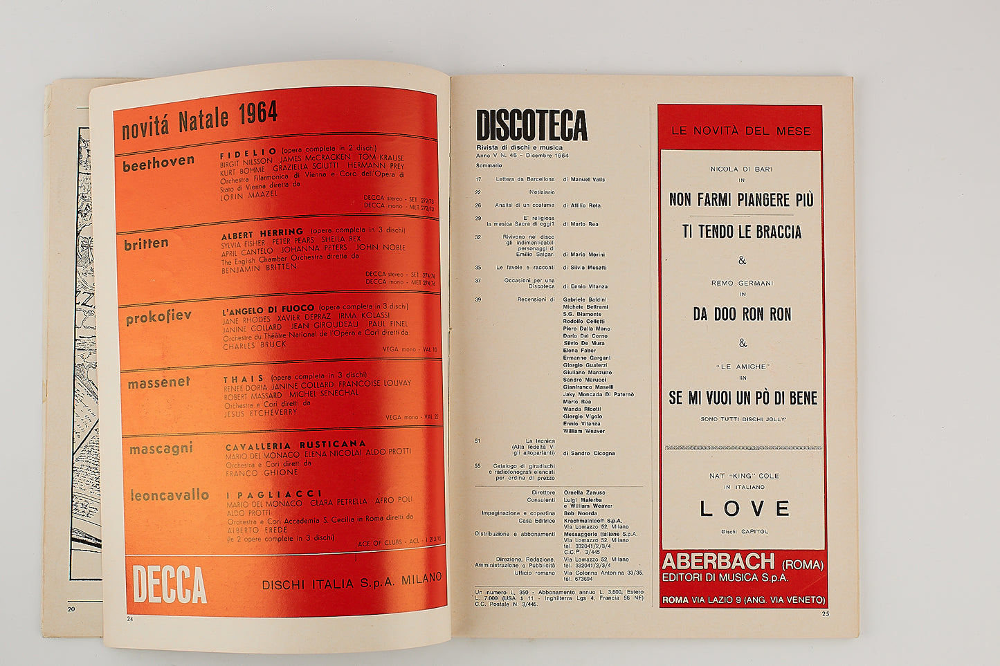Discoteca - Rivista - Anno 5 - Numero 46 - Dicembre 1964 - Rivista musicale