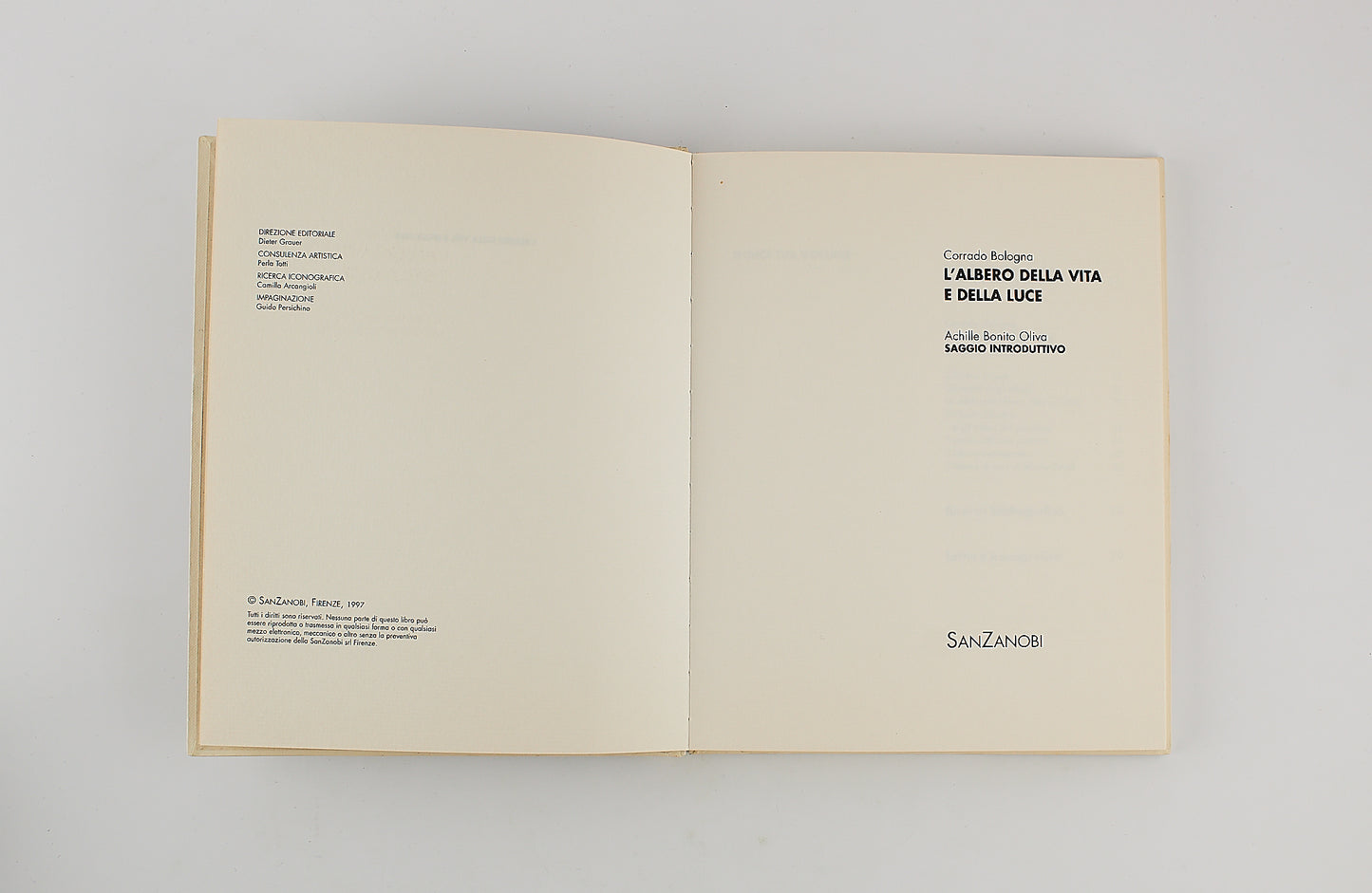 Corrado Bologna - L'albero della vita e della luce - Prima Ed. Sanzanobi 1997 - Achille B. Oliva