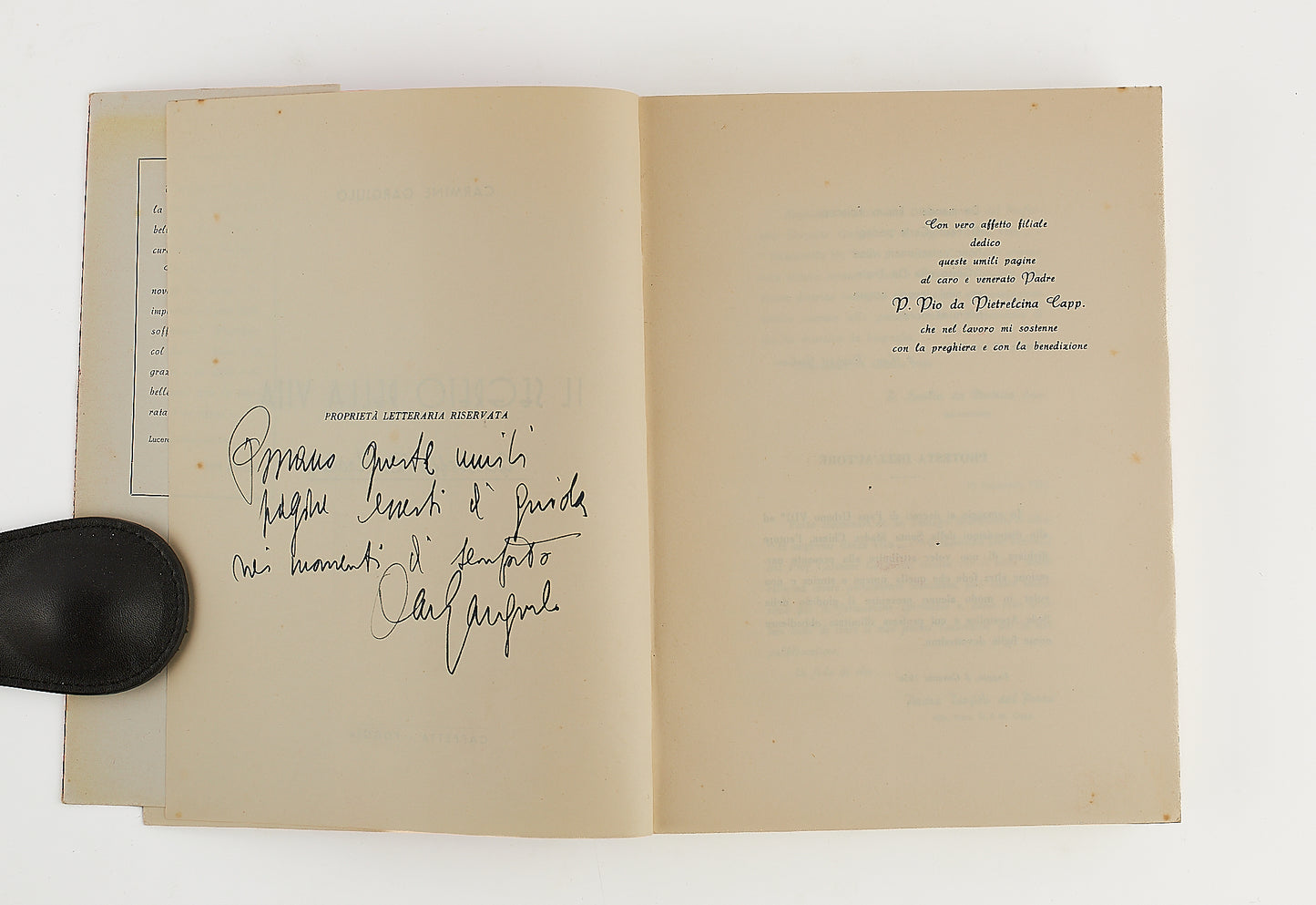 Carmine Gargiulo - Il segreto della Vita - Genoveffa de Troia - Prima ed. 1957 - AUTOGRAFATO