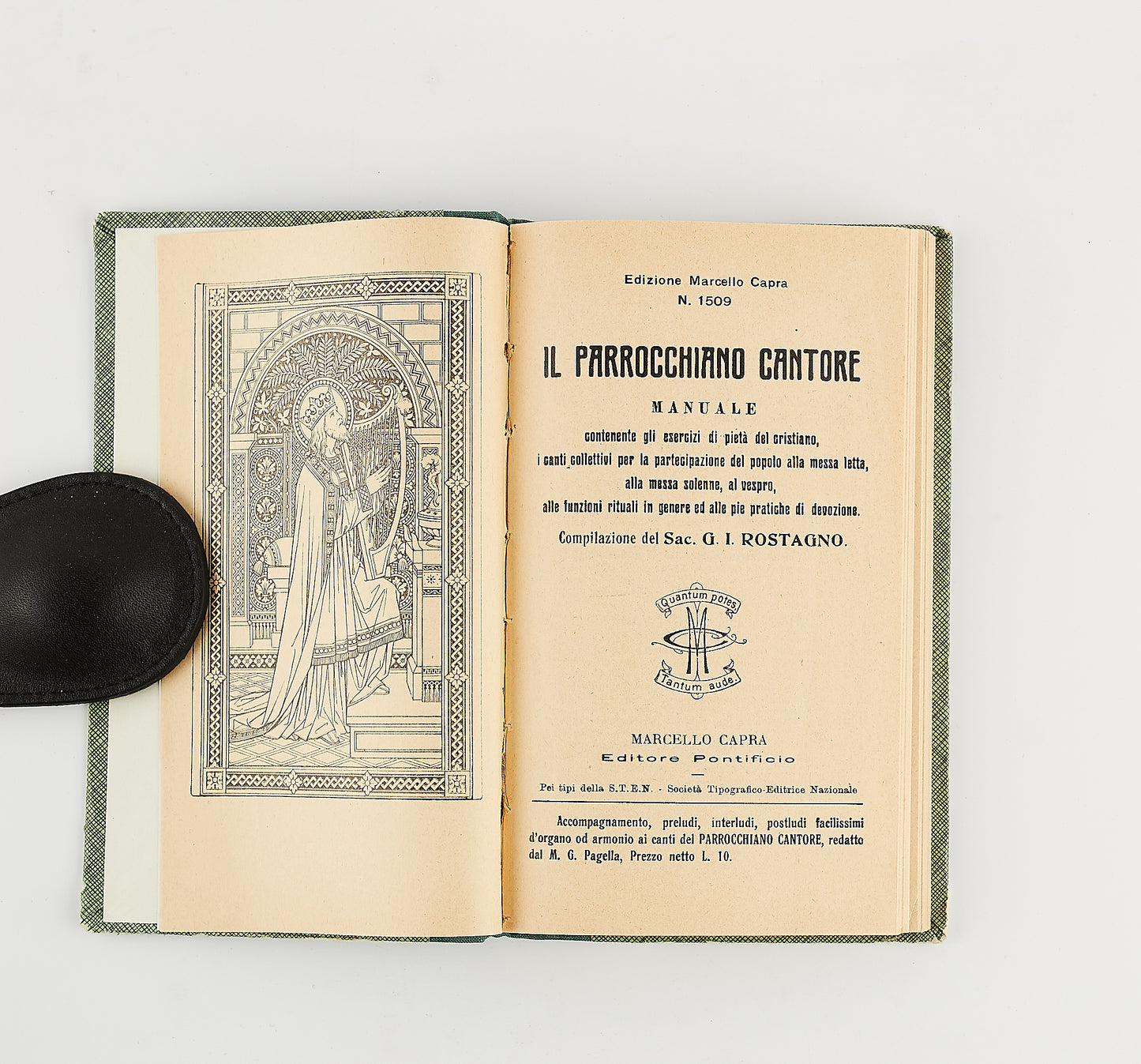 Il parrocchiano cantore - Prima ed. 1913 Marcello Capra - Manuali religiosi