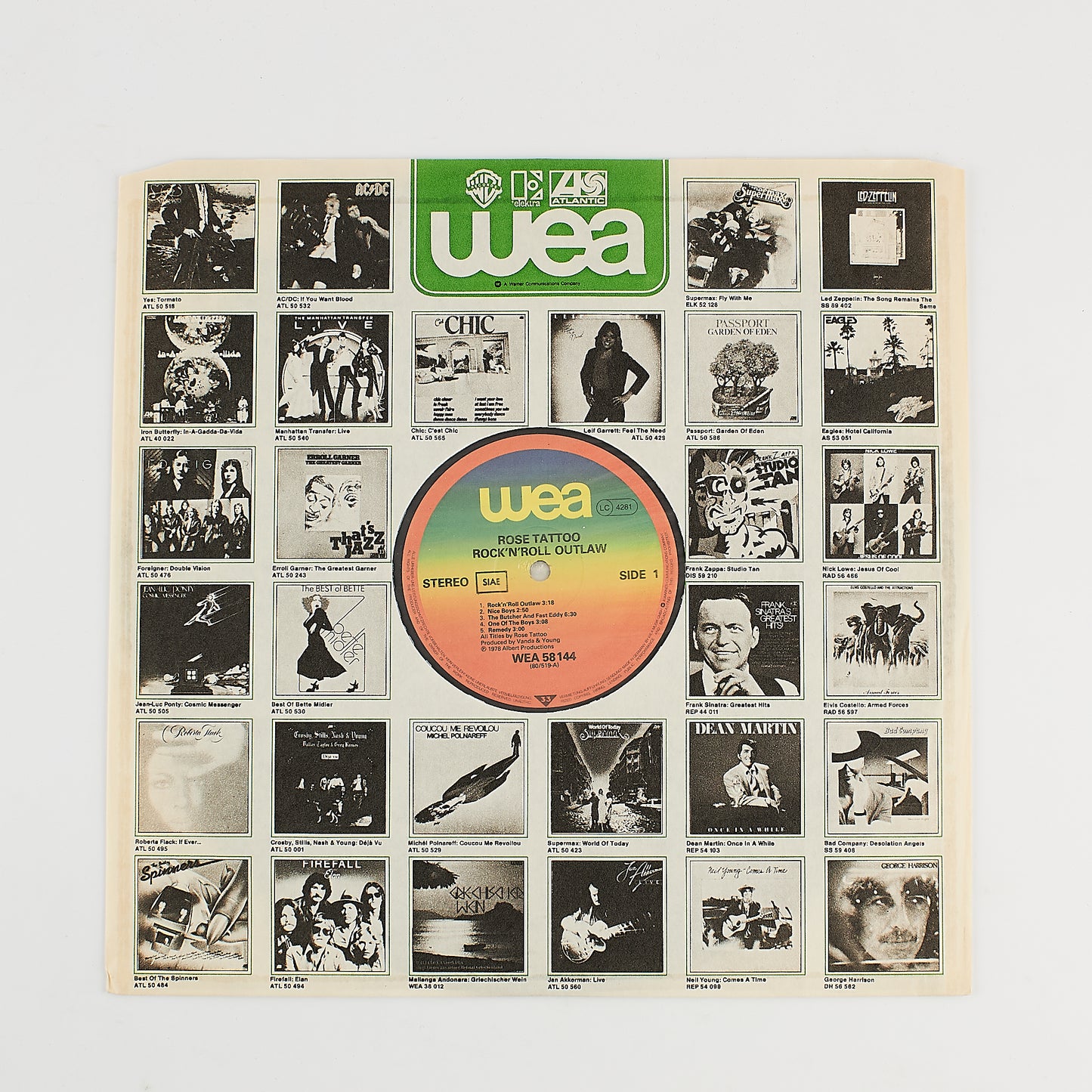 Rose Tattoo - Rock' n' roll outlaw - 12' WEA 1980 - Rock