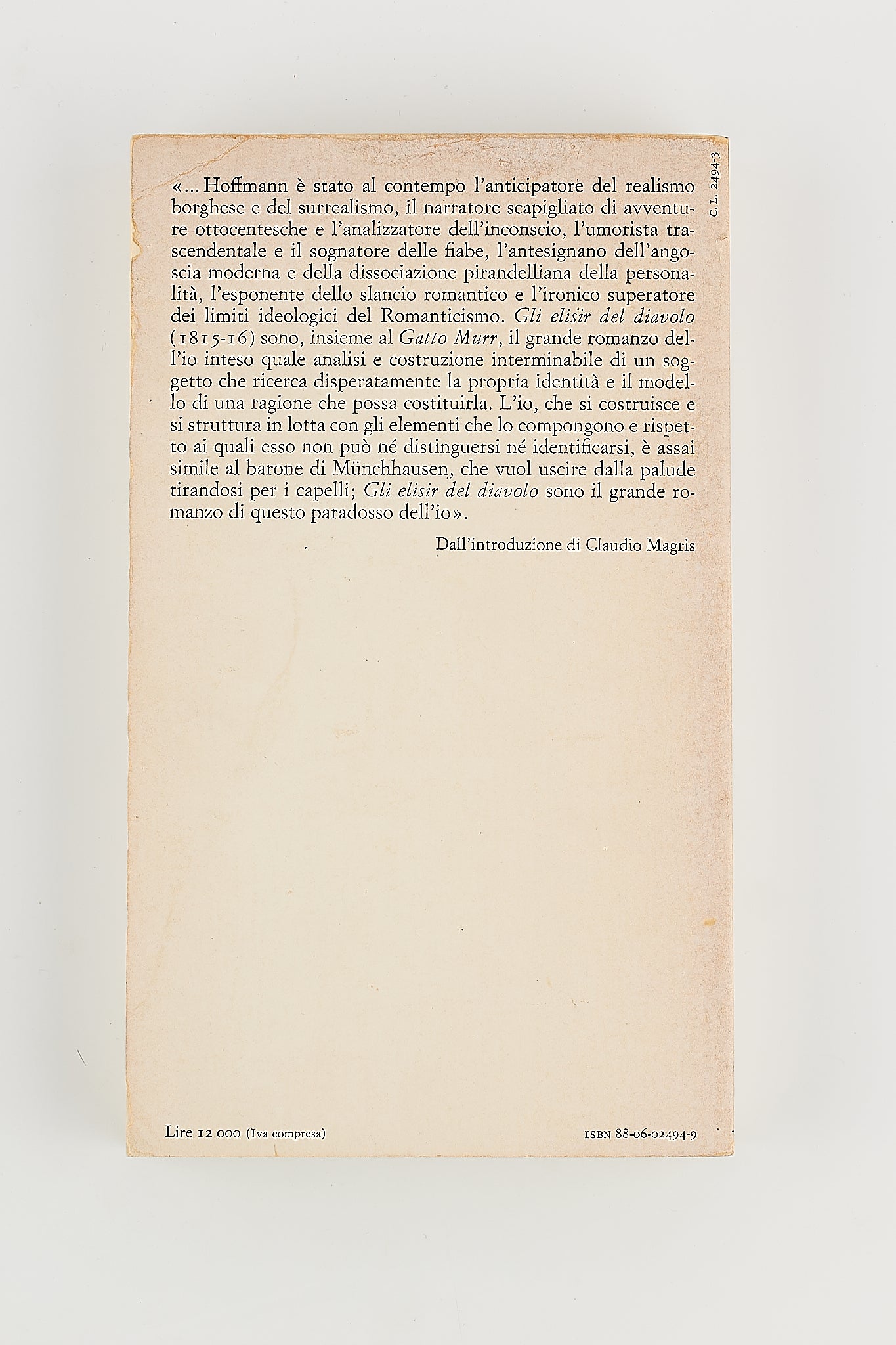 Hoffmann E.T.A. - Gli elisir del diavolo - Ed. Einaudi 1984 - Narrativa