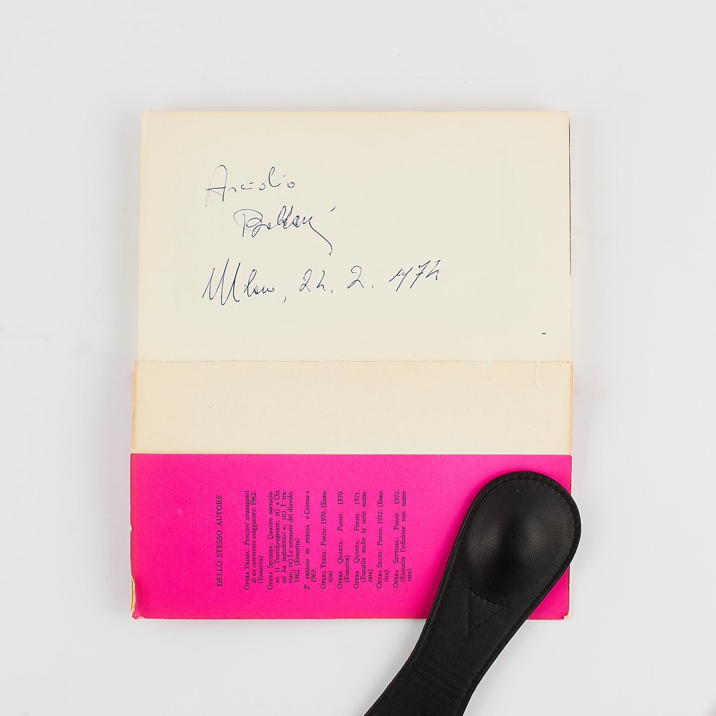 Arcidio Baldani - Opera Ottava poesie - Europa unita 1973 - AUTOGRAFATO