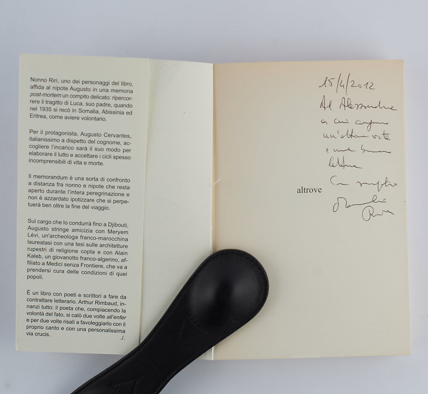 Maurilio Riva - Destinazione corno D'Africa - Libri Bianchi 2010 - AUTOGRAFATO