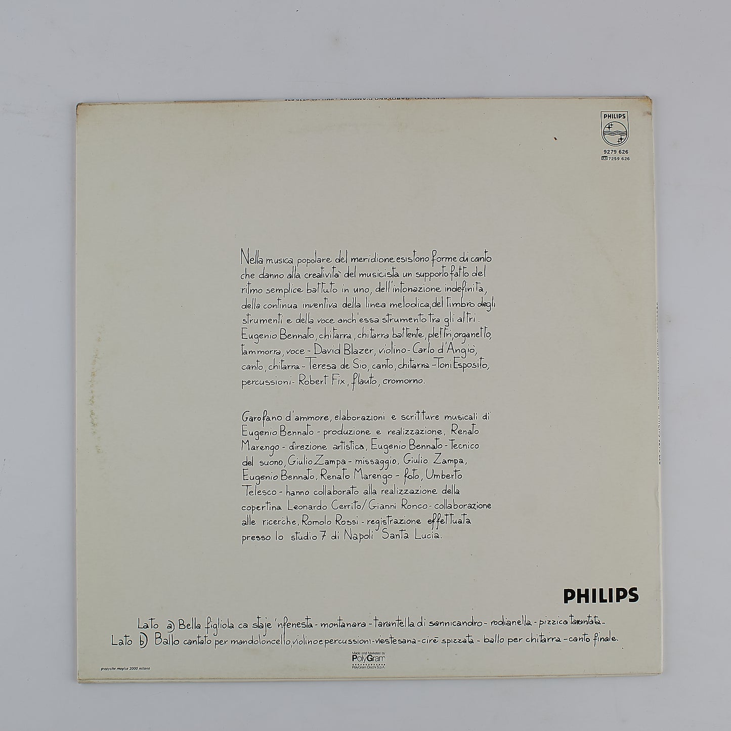 AA.VV. - Garofano d'ammore - 1976 - 33 Giri - POP