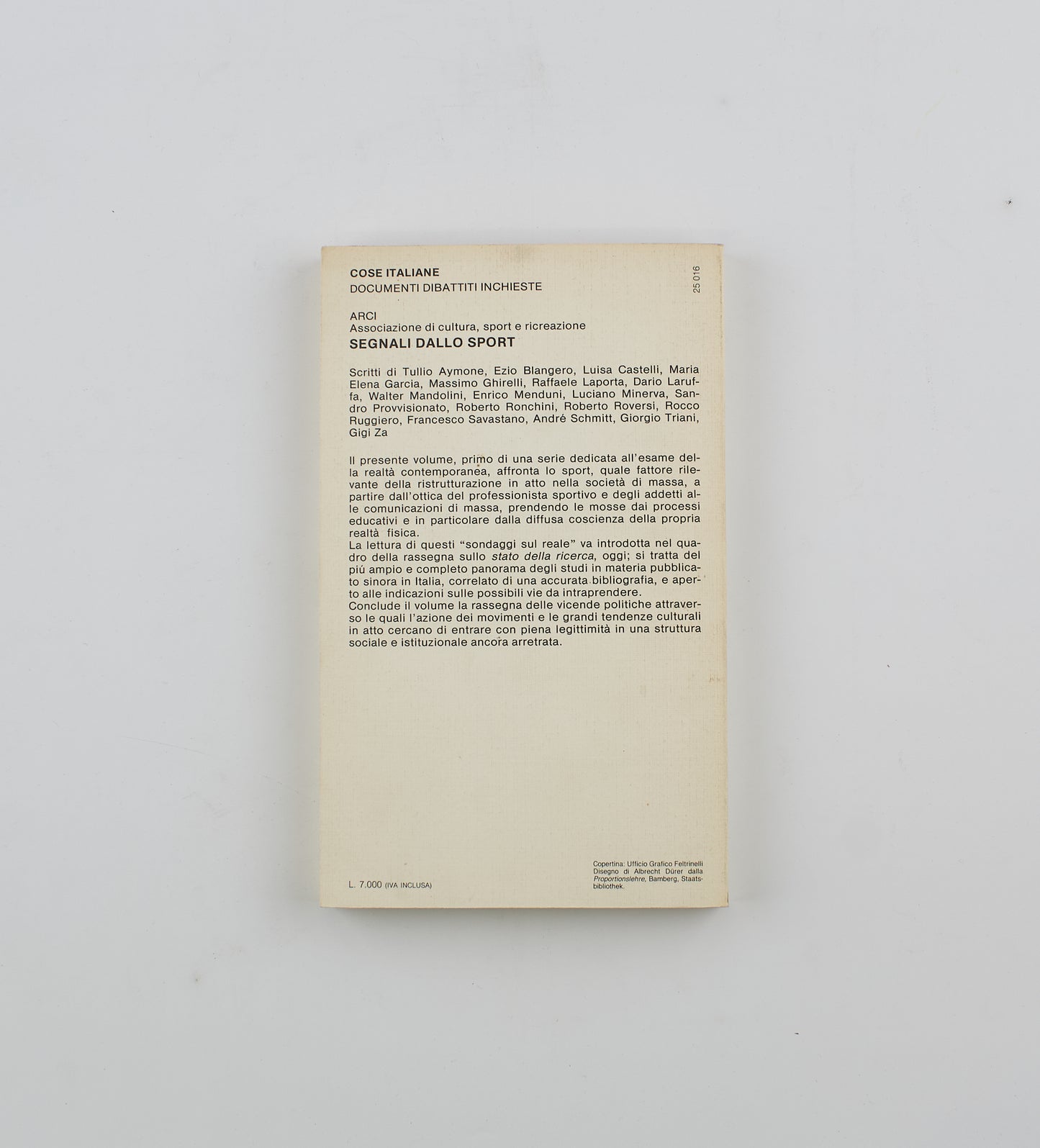 AA.VV. - Segnali dallo sport - Prima Ed. Feltrinelli 1980 - Sport - Saggistica