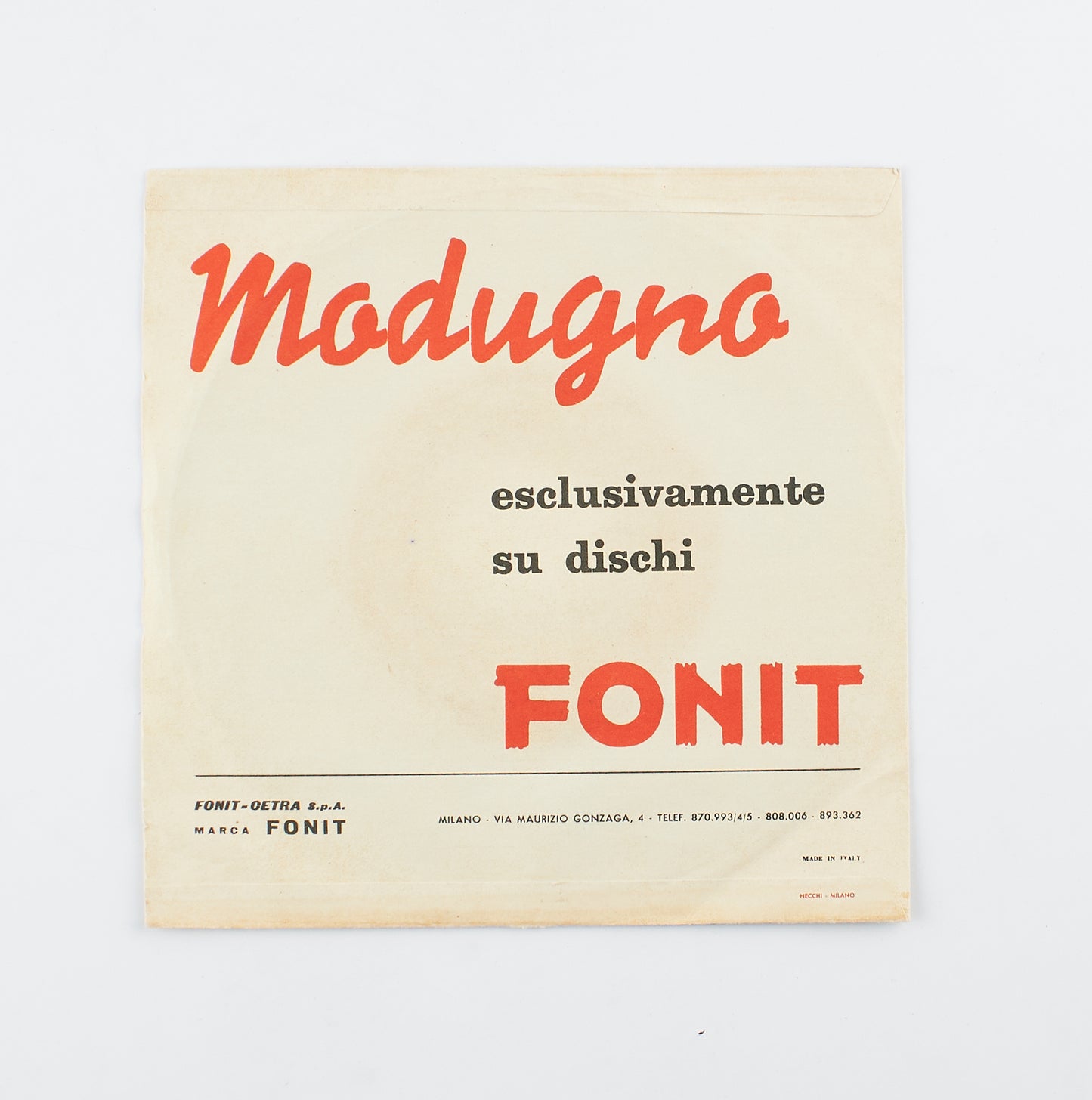Domenico Modugno - Addio addio / Lupi e pecorelle - Fonit - 1962 - 45 giri - cantautori italiani