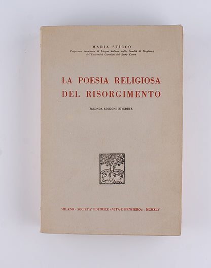 La poesia religiosa del Risorgimento - Maria Sticco 1945