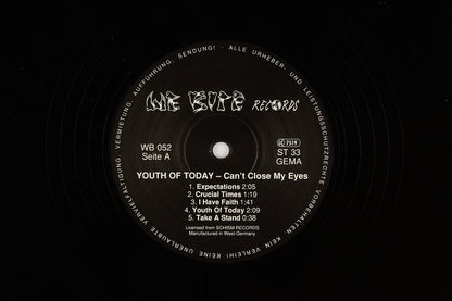 Youth of today - Can't close my eyes - We Bite records 1988  - Punk Rock