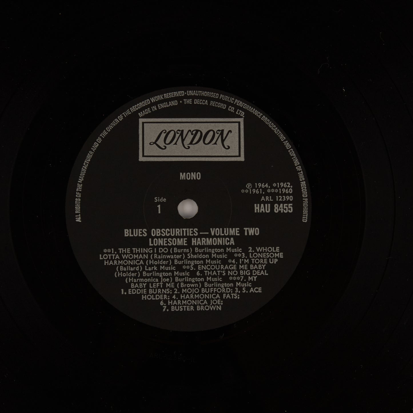 Lonesome Harmonica - Blues obscurities vol. 2 - 1970 - armonica blues