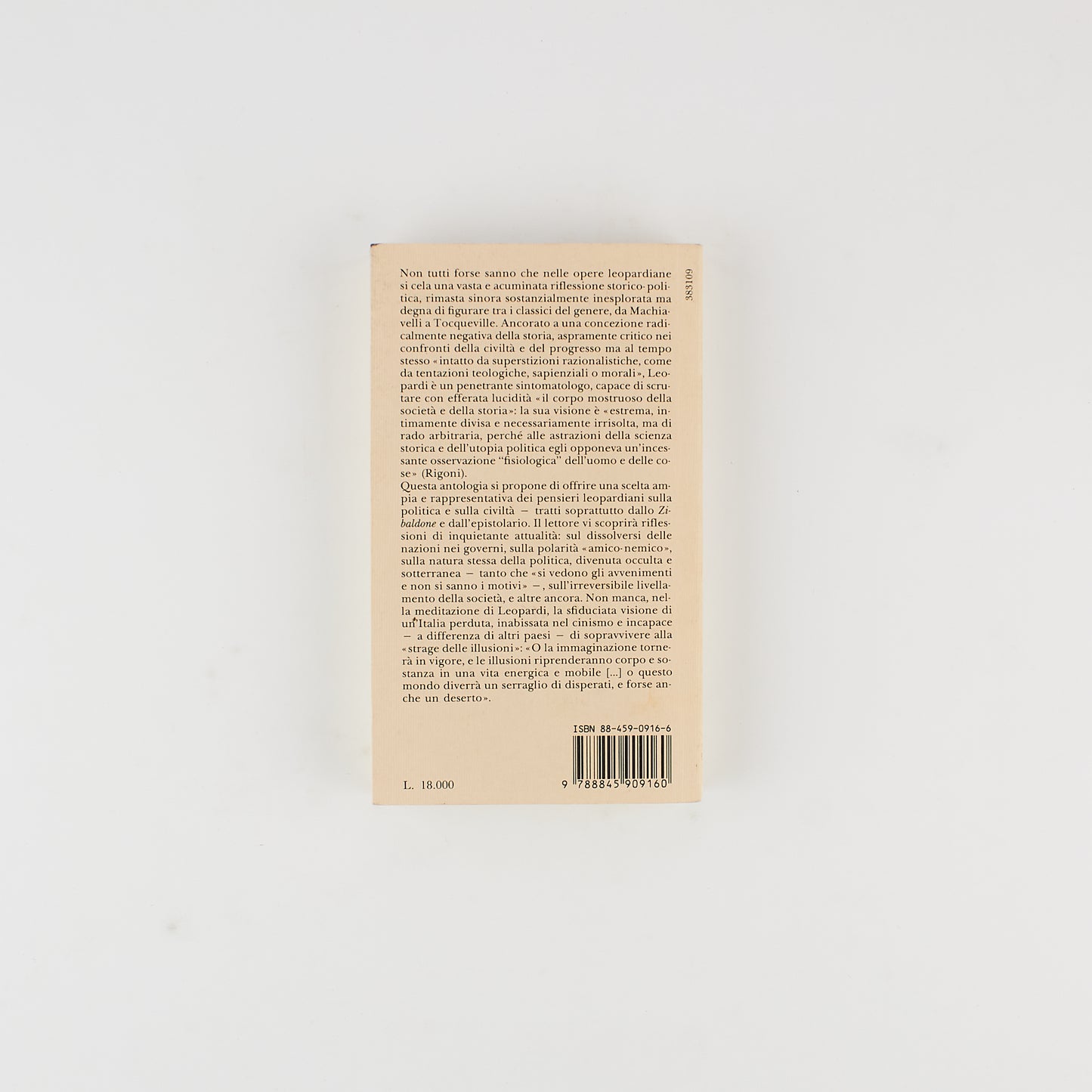 Giacomo Leopardi - La strage delle illusioni - Ed. Adelphi 1992 - Piccola Biblioteca Adelphi 291