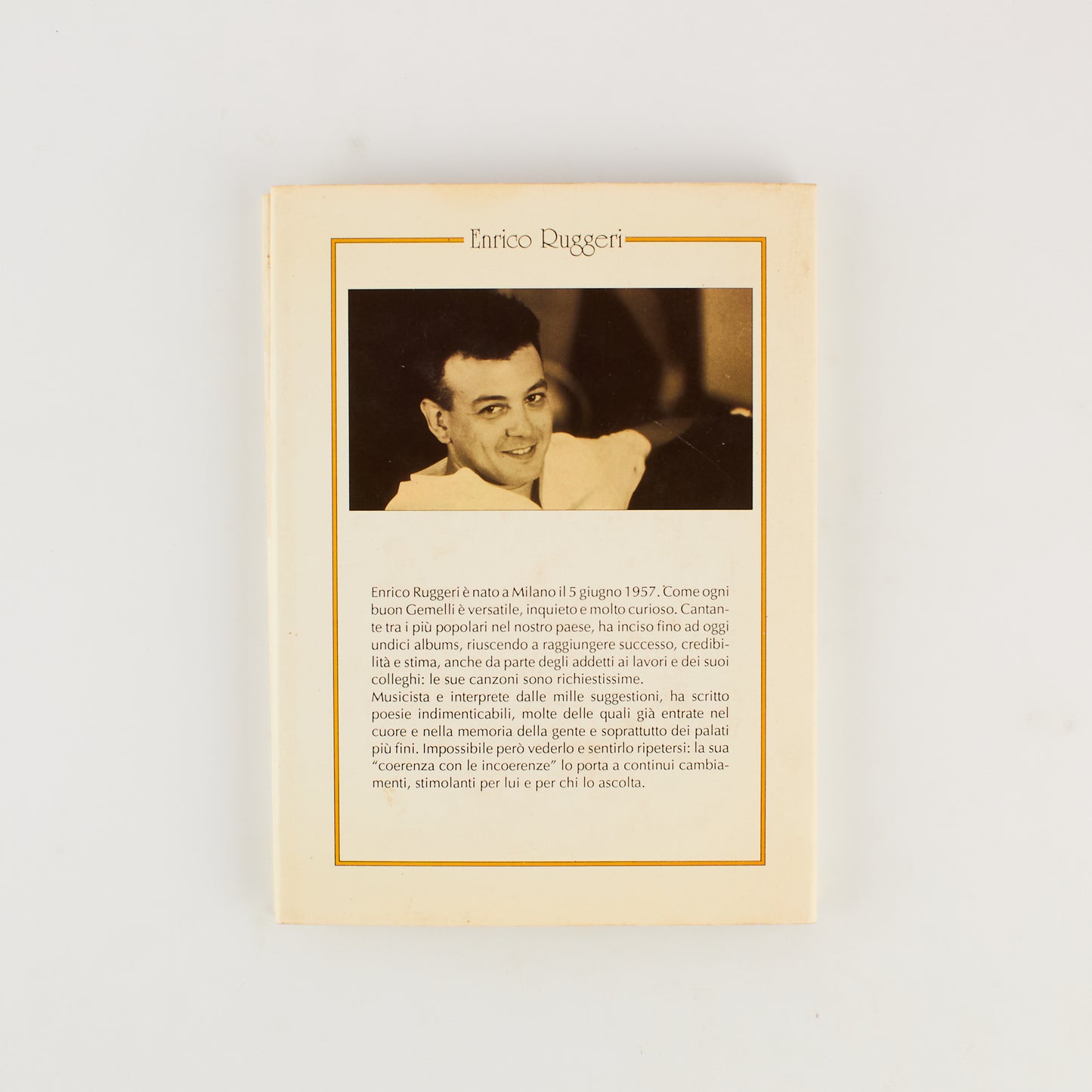 Enrico Ruggeri - La giostra - Prima Ed. Forte 1989 - Illustrato