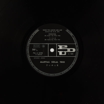 Martial Solal - Martial Solal Trio - Vinile 12' PDU 1975  - Jazz - 33 giri - Area