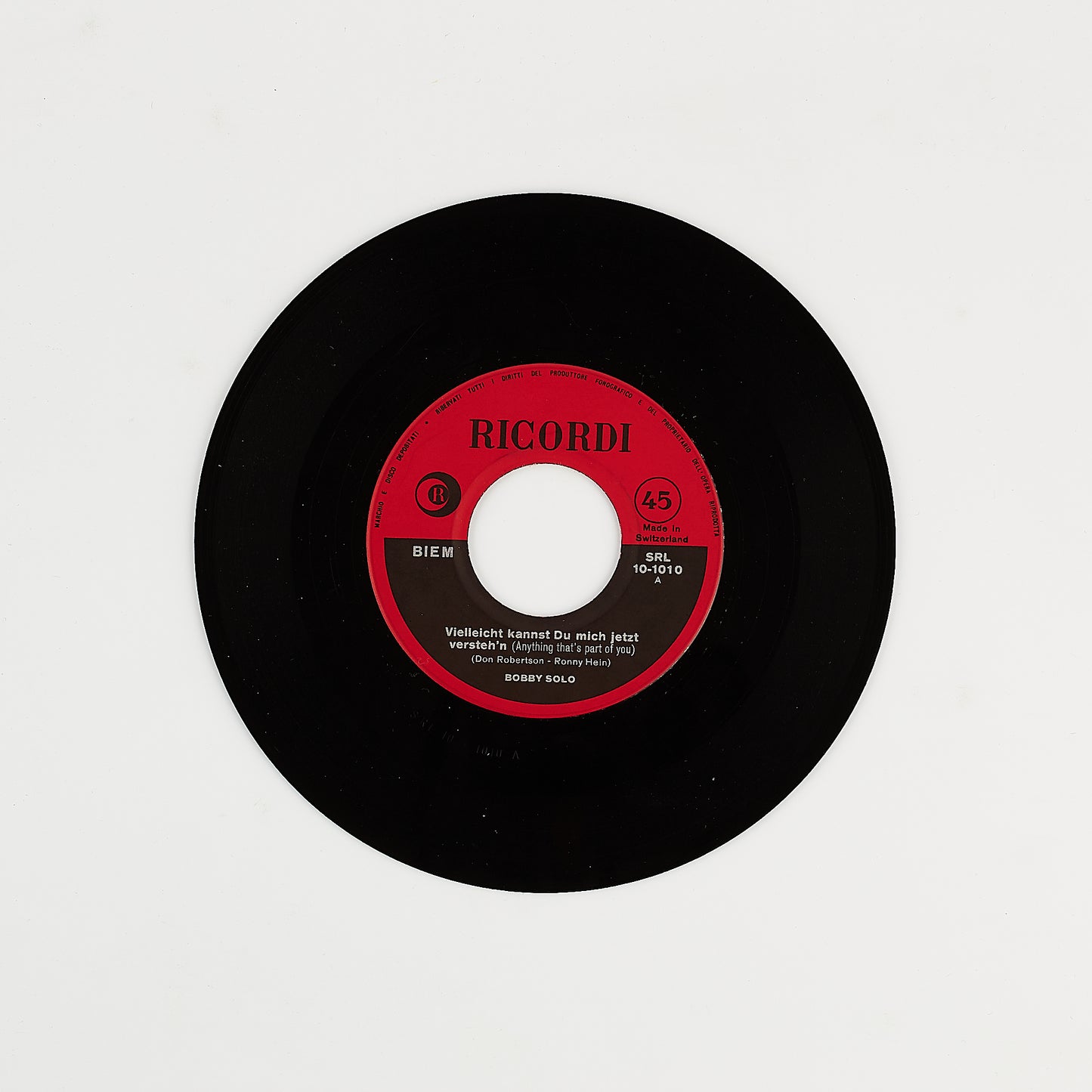 Bobby Solo - VIELLEICHT KANNST DU MICH JETZT VERSTEH’N  - 7' Ricordi 1965  - Switzerland
