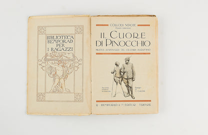 Collodi nipote - Il cuore di Pinocchio - Ed. Bemporad 1923 - Disegni di C. Chiostri
