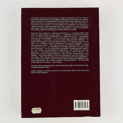 Terenzio Cozzi - Manuale di Economia Politica - Prima Ed. Il Mulino 1999