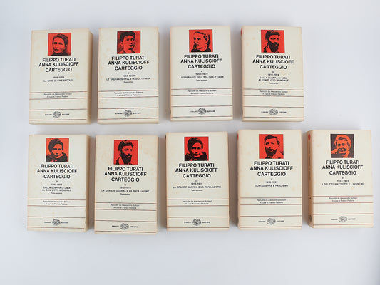 Schiavi - Pedone - Filippo Turati Anna Kuliscioff - Carteggio - Ed. Einaudi 1977 - 6 voll. 9 tomi