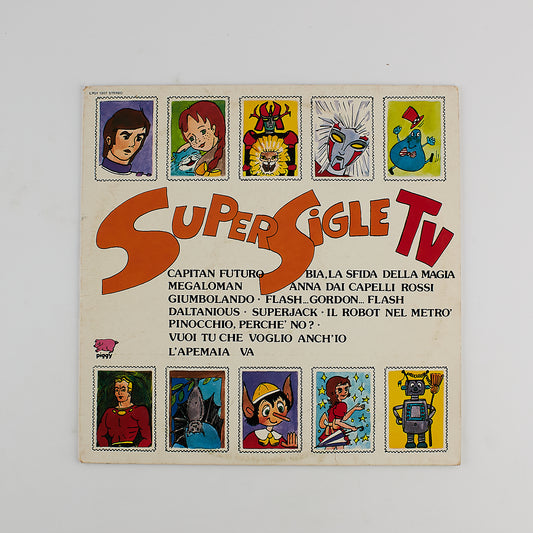 Super Sigle TV - AA.VV. - sigle cartoni animati - 12' LP - Piggy 1981