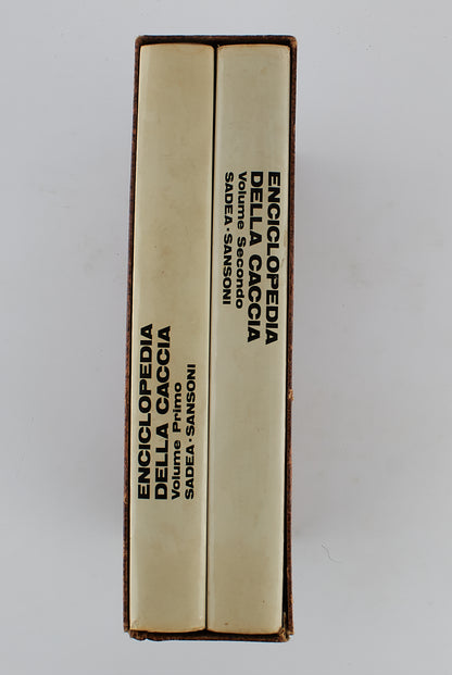Piero Pieroni - Enciclopedia della caccia - Sadea Sansoni -  1967 - 2 VOLUMI + COFANETTO