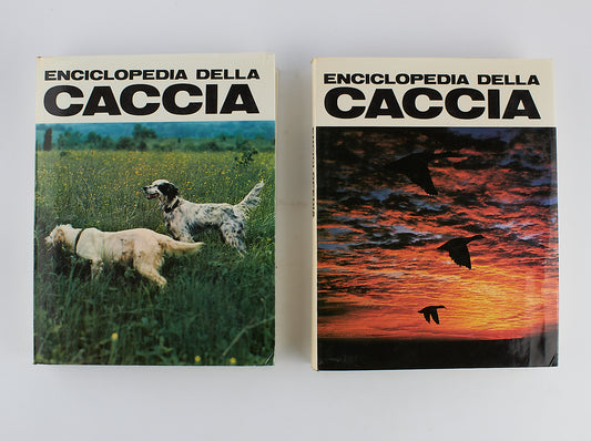 Piero Pieroni - Enciclopedia della caccia - Sadea Sansoni -  1967 - 2 VOLUMI + COFANETTO