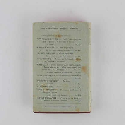 Enrico Panzacchi - Poesie - 1925 - Zanichelli - Prefazione Giovanni Pascoli