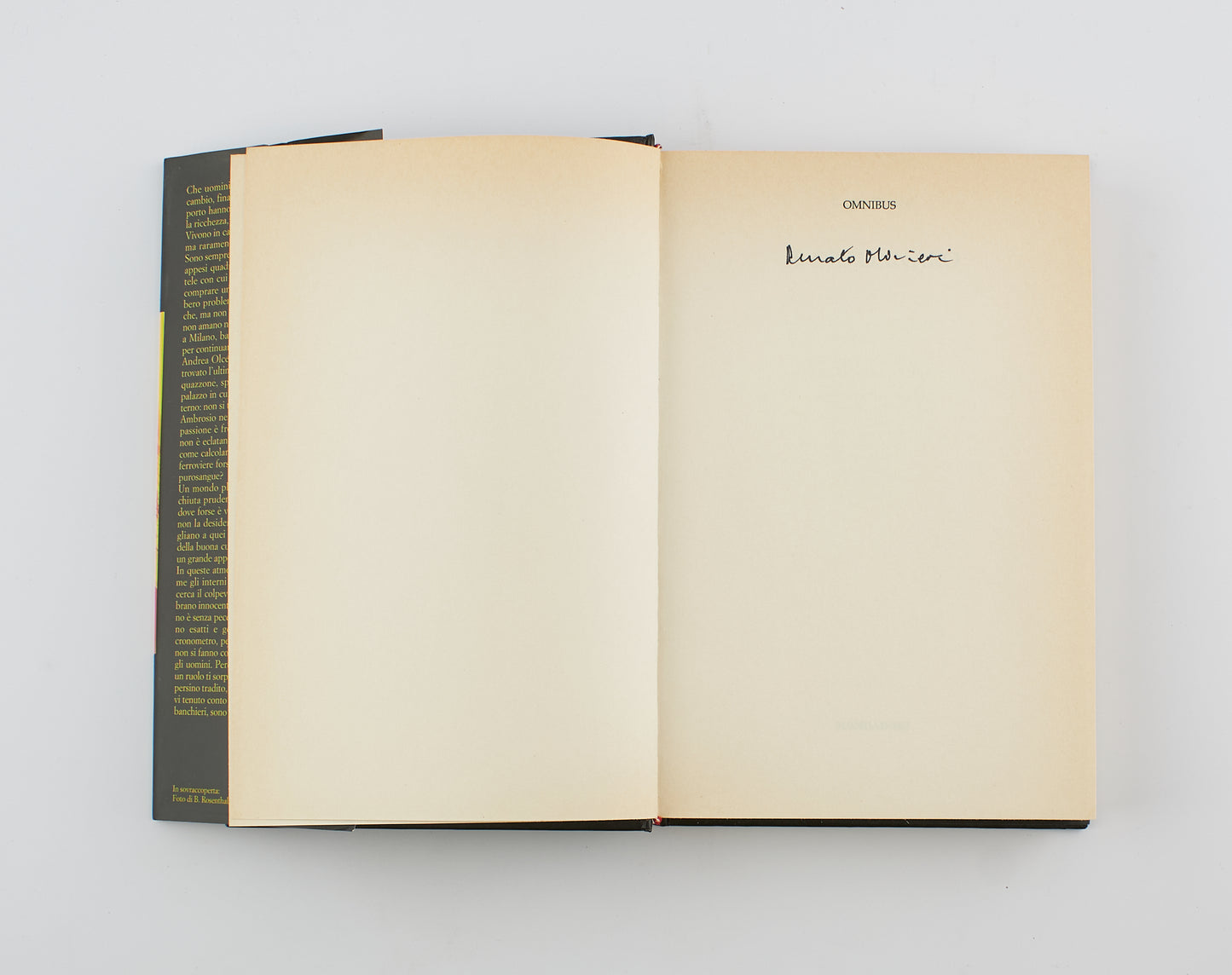 Renato Olivieri - Il dio danaro (autografato) - 1°Ed. Mondadori 1996 - narrativa